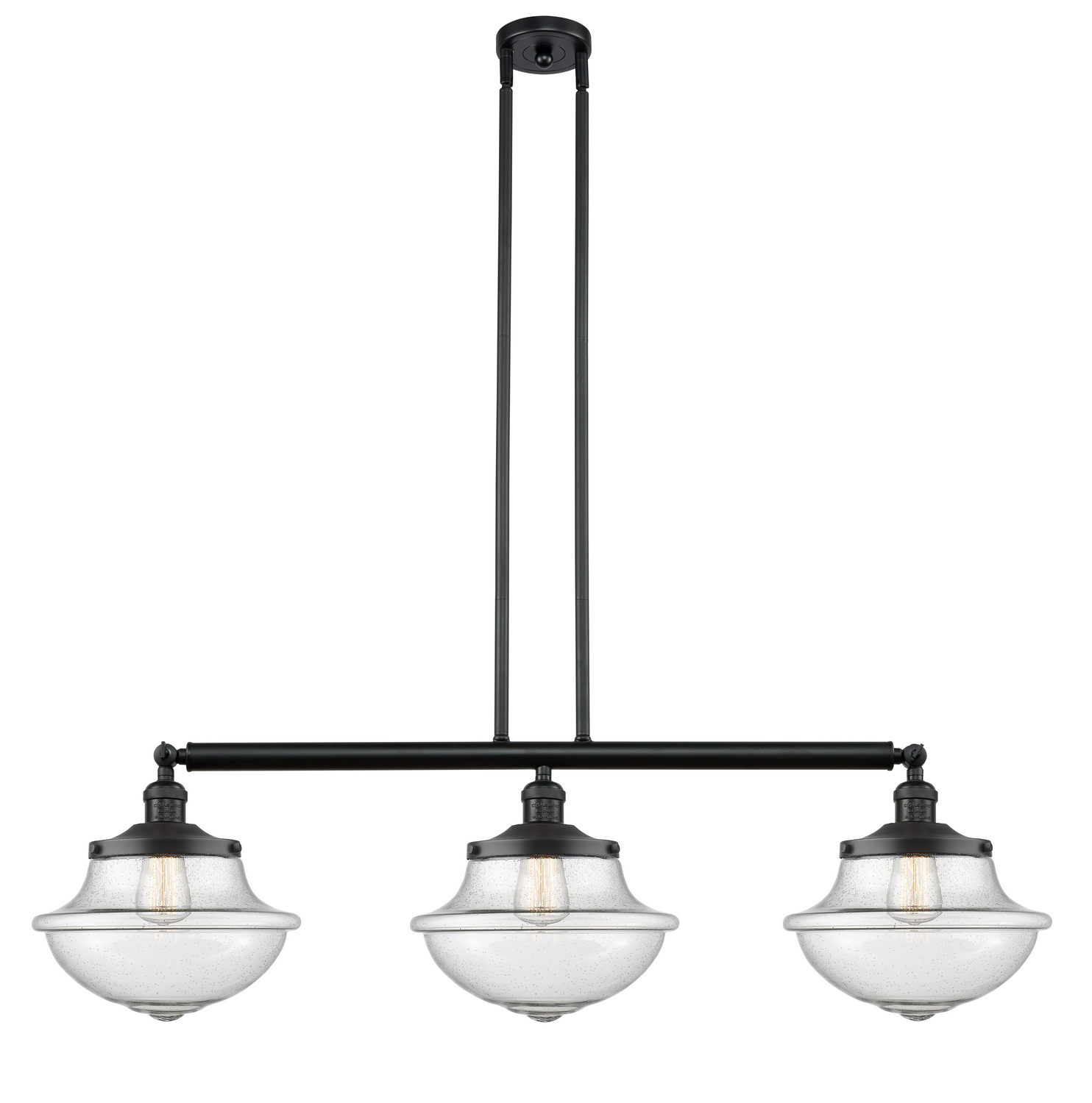 LED Island Pendant by Innovations - Franklin Restoration Collection, Matte Black Finish - 213-BK-G544-LED