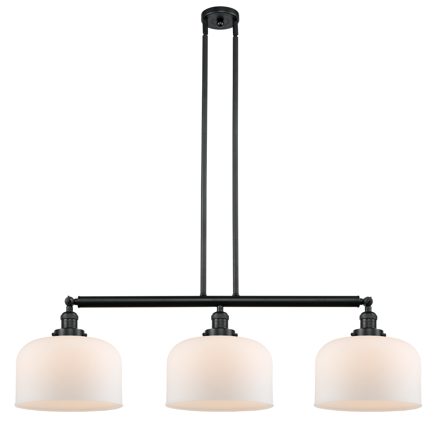 LED Island Pendant by Innovations - Franklin Restoration Collection, Matte Black Finish - 213-BK-G71-L-LED