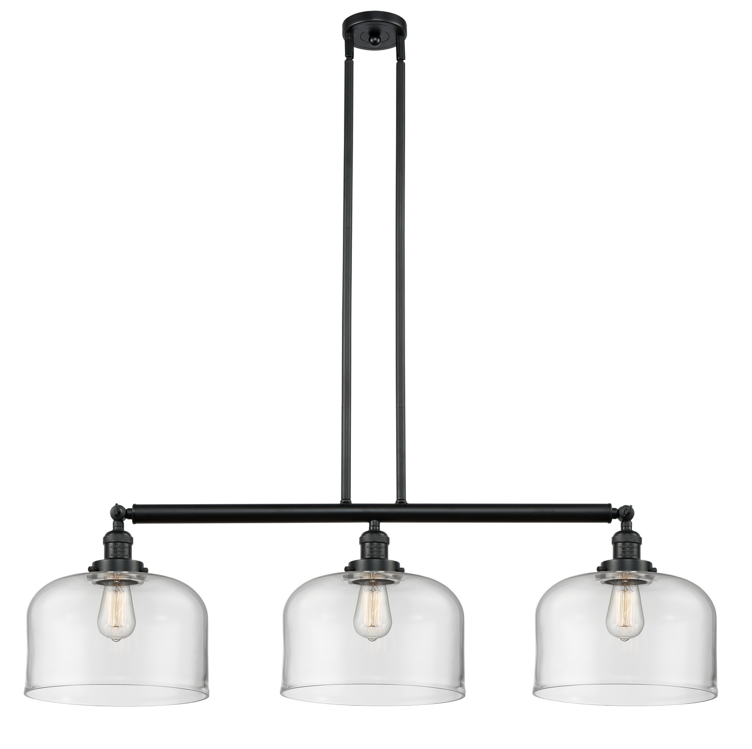 LED Island Pendant by Innovations - Franklin Restoration Collection, Matte Black Finish - 213-BK-G72-L-LED