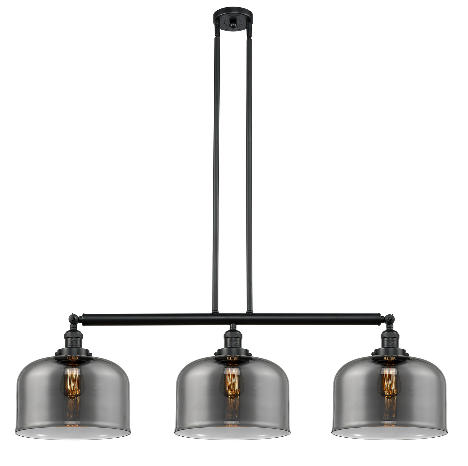 LED Island Pendant by Innovations - Franklin Restoration Collection, Matte Black Finish - 213-BK-G73-L-LED