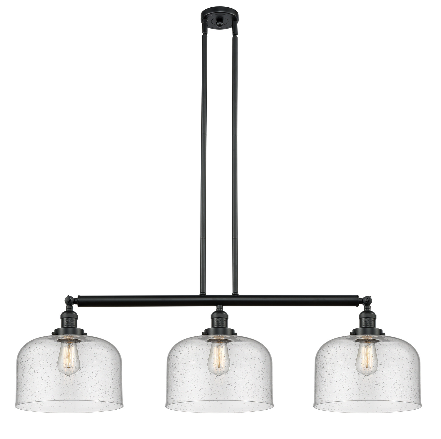 LED Island Pendant by Innovations - Franklin Restoration Collection, Matte Black Finish - 213-BK-G74-L-LED