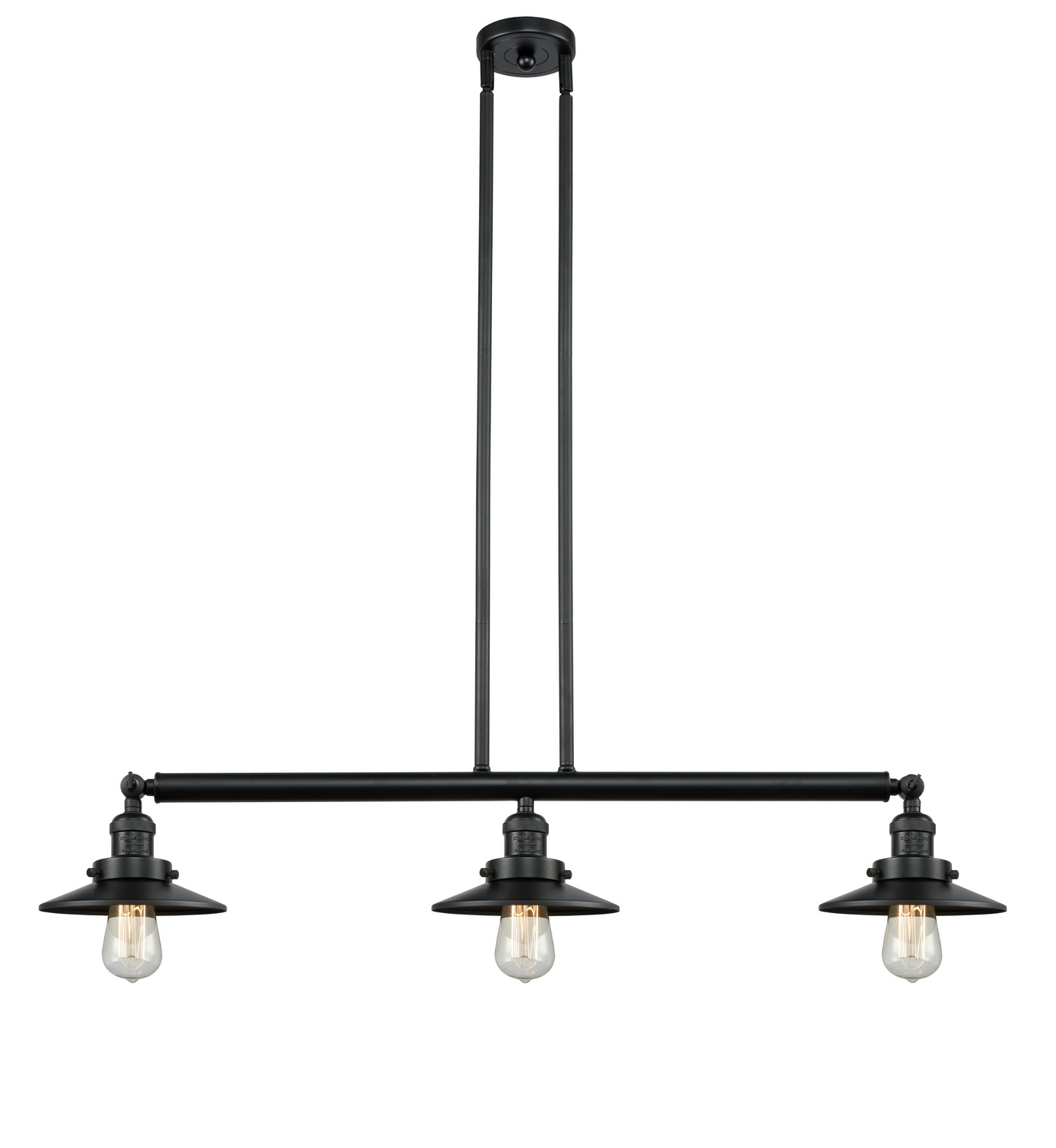 LED Island Pendant by Innovations - Franklin Restoration Collection, Matte Black Finish - 213-BK-M6-LED