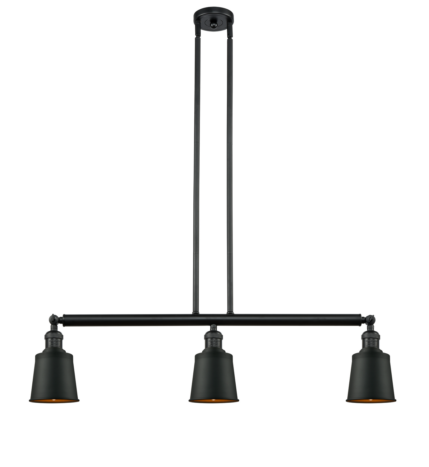 LED Island Pendant by Innovations - Franklin Restoration Collection, Matte Black Finish - 213-BK-M9-BK-LED