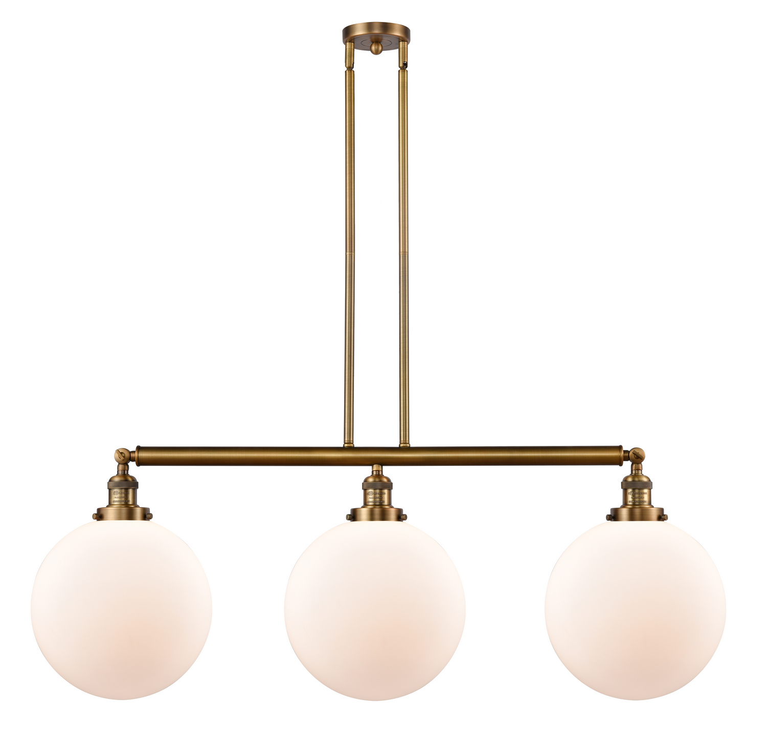 LED Island Pendant by Innovations - Franklin Restoration Collection, Brushed Brass Finish - 213-BB-G201-12-LED