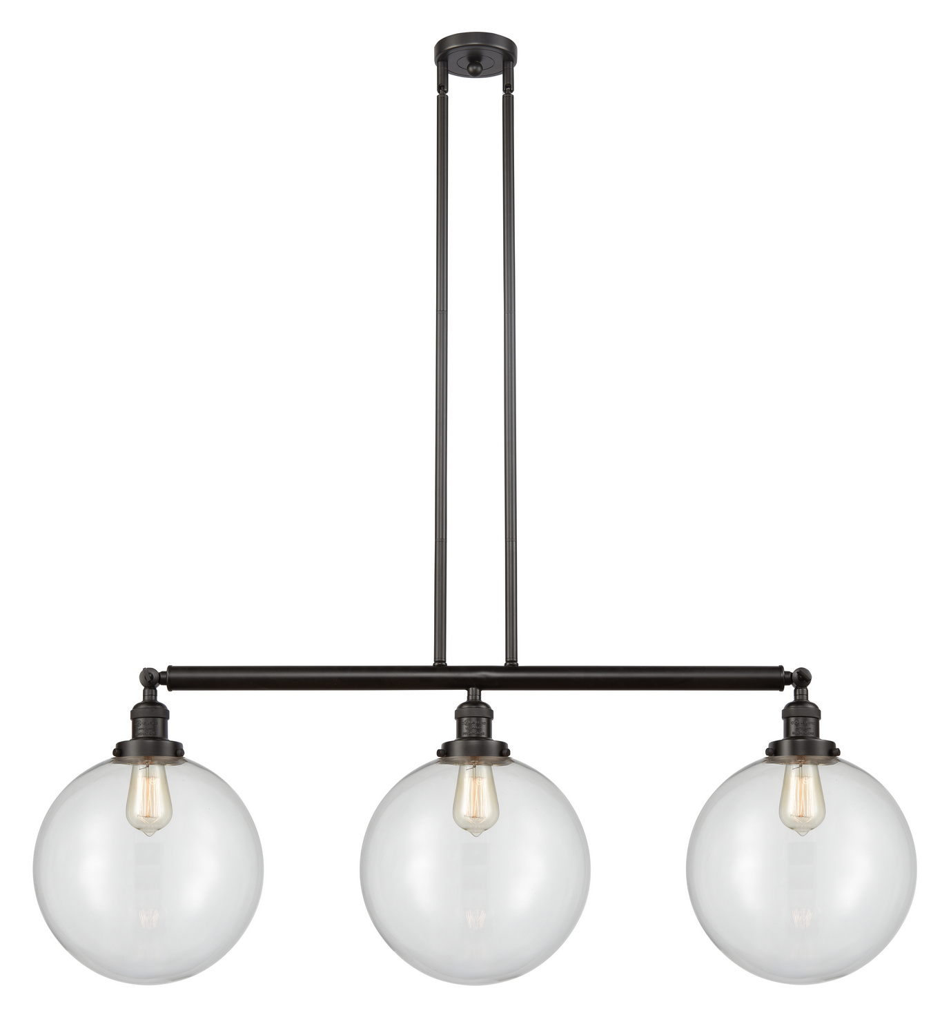 LED Island Pendant by Innovations - Franklin Restoration Collection, Oil Rubbed Bronze Finish - 213-OB-G202-12-LED