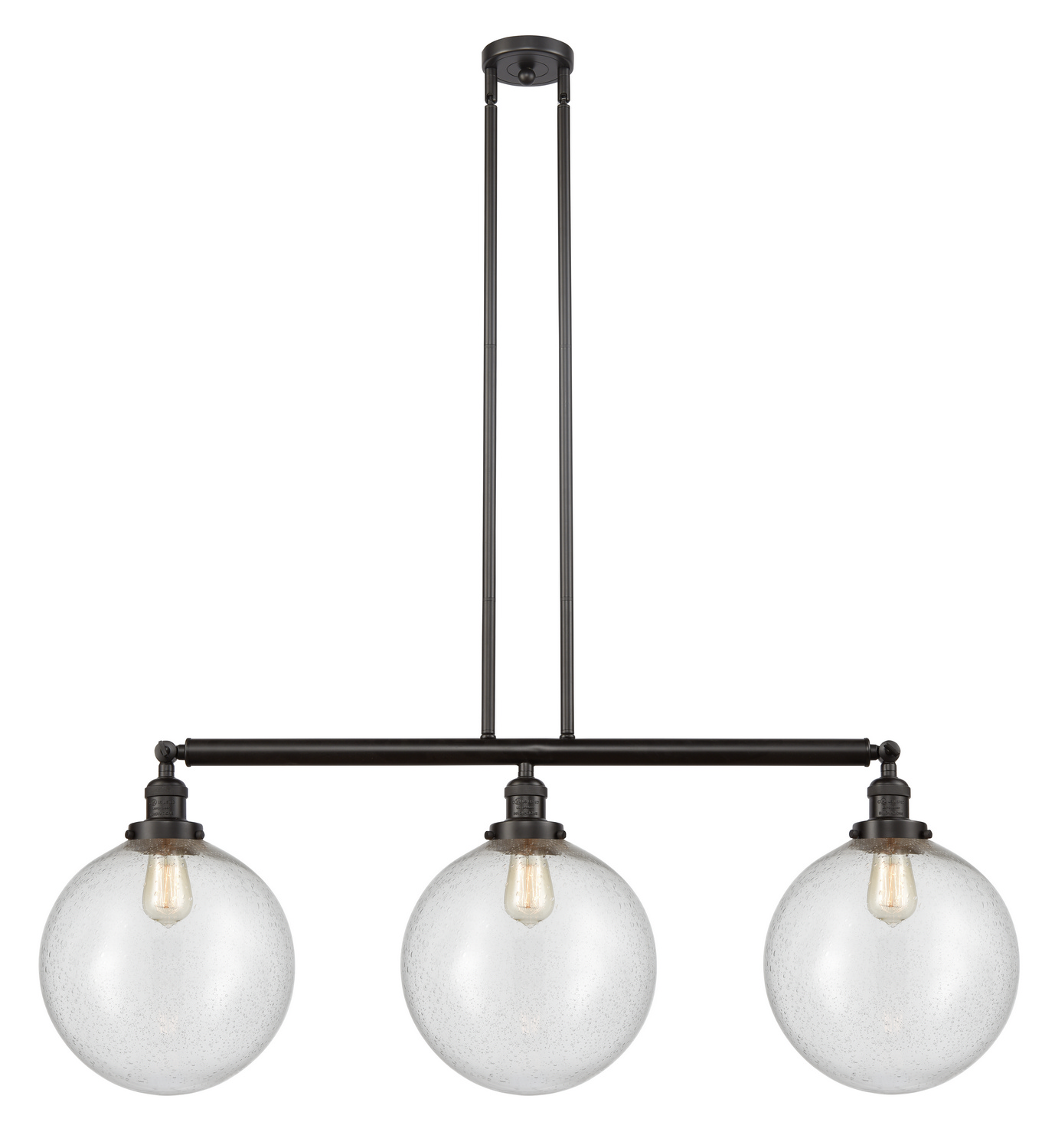 LED Island Pendant by Innovations - Franklin Restoration Collection, Oil Rubbed Bronze Finish - 213-OB-G204-12-LED