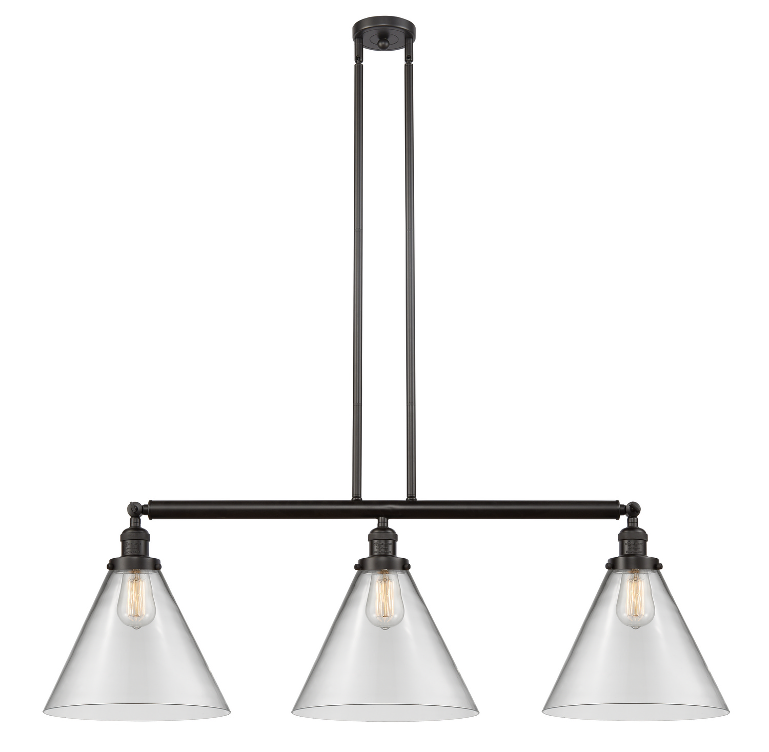 LED Island Pendant by Innovations - Franklin Restoration Collection, Oil Rubbed Bronze Finish - 213-OB-G42-L-LED