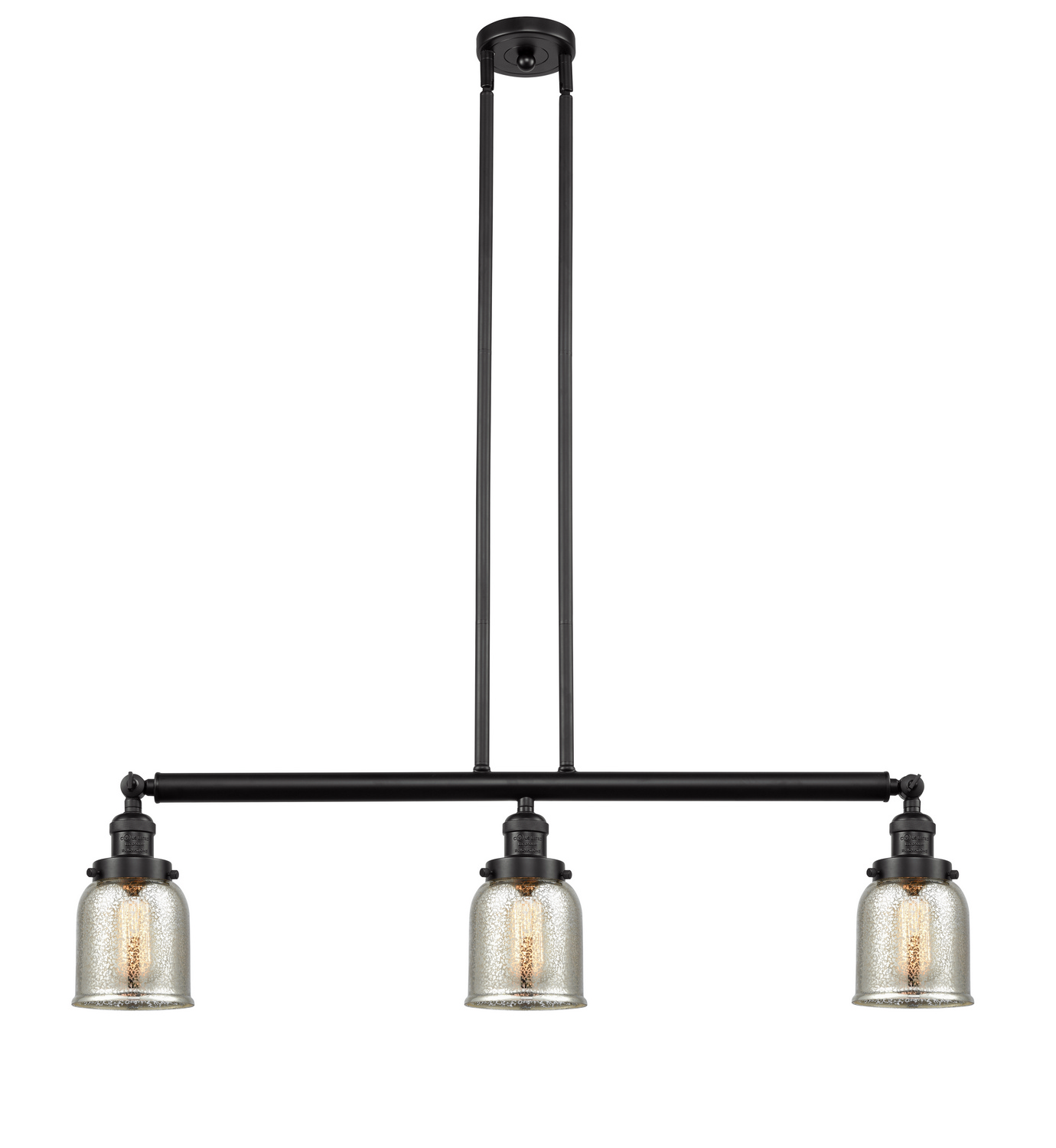 Three Light Island Pendant by Innovations - Franklin Restoration Collection, Oil Rubbed Bronze Finish - 213-OB-G58