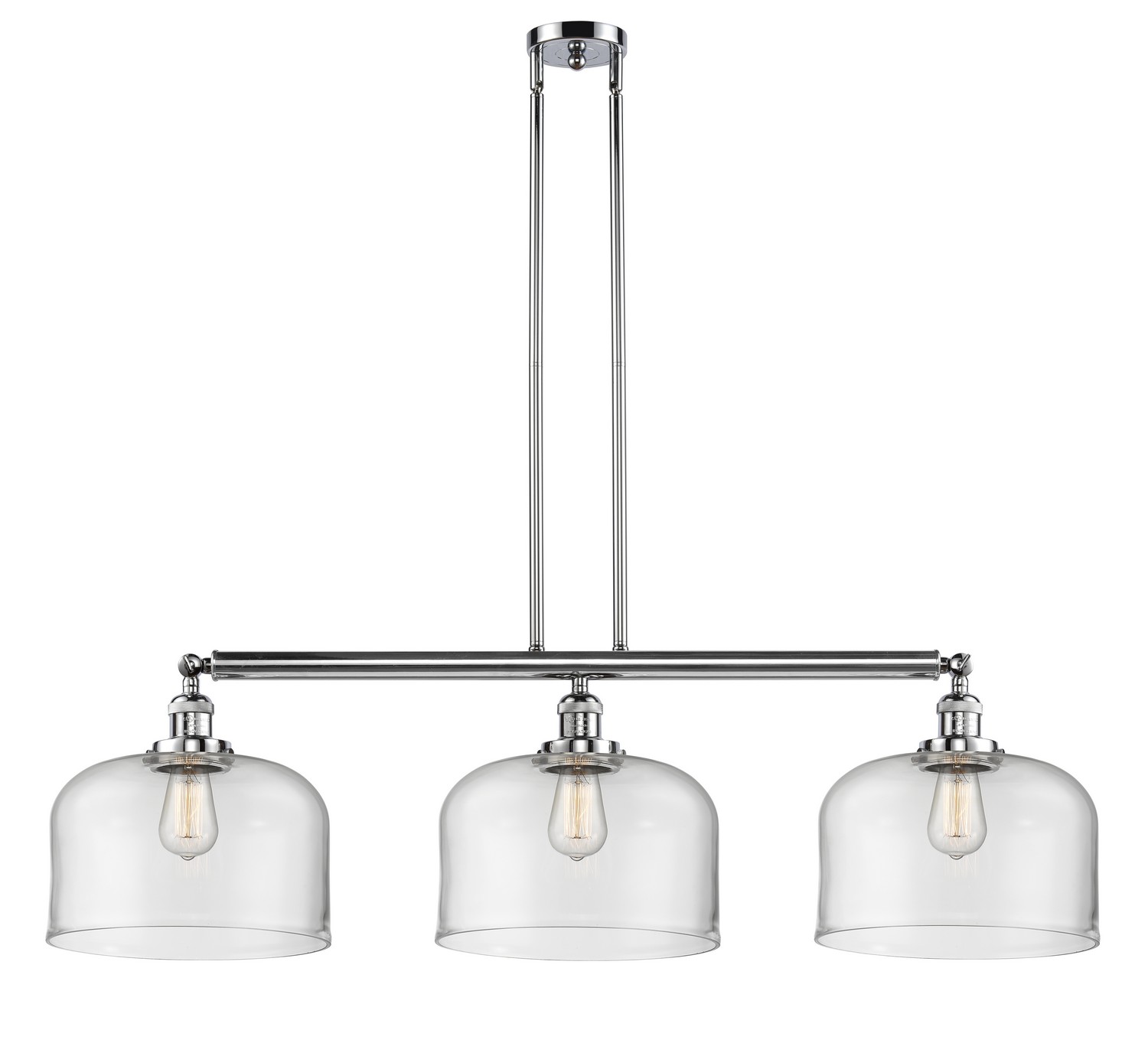 Three Light Island Pendant by Innovations - Franklin Restoration Collection, Polished Chrome Finish - 213-PC-G72-L