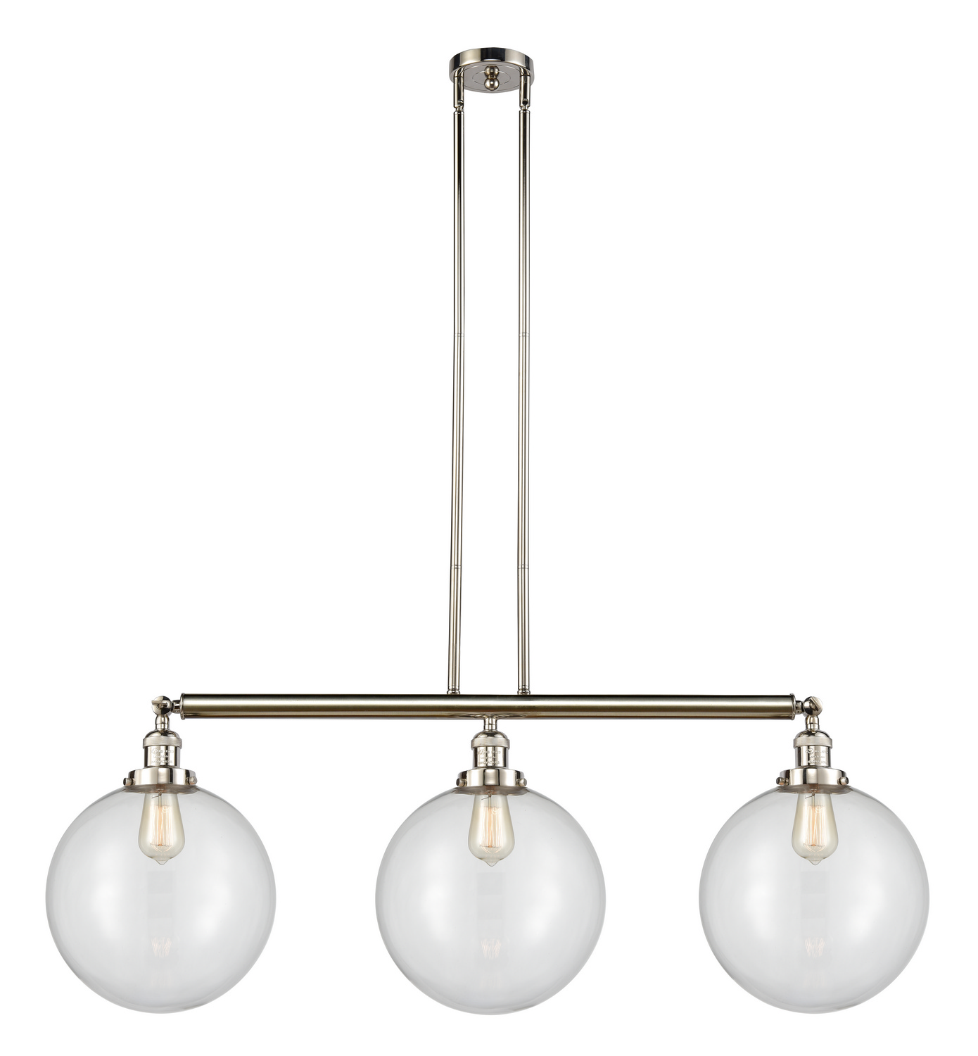 LED Island Pendant by Innovations - Franklin Restoration Collection, Polished Nickel Finish - 213-PN-G202-12-LED