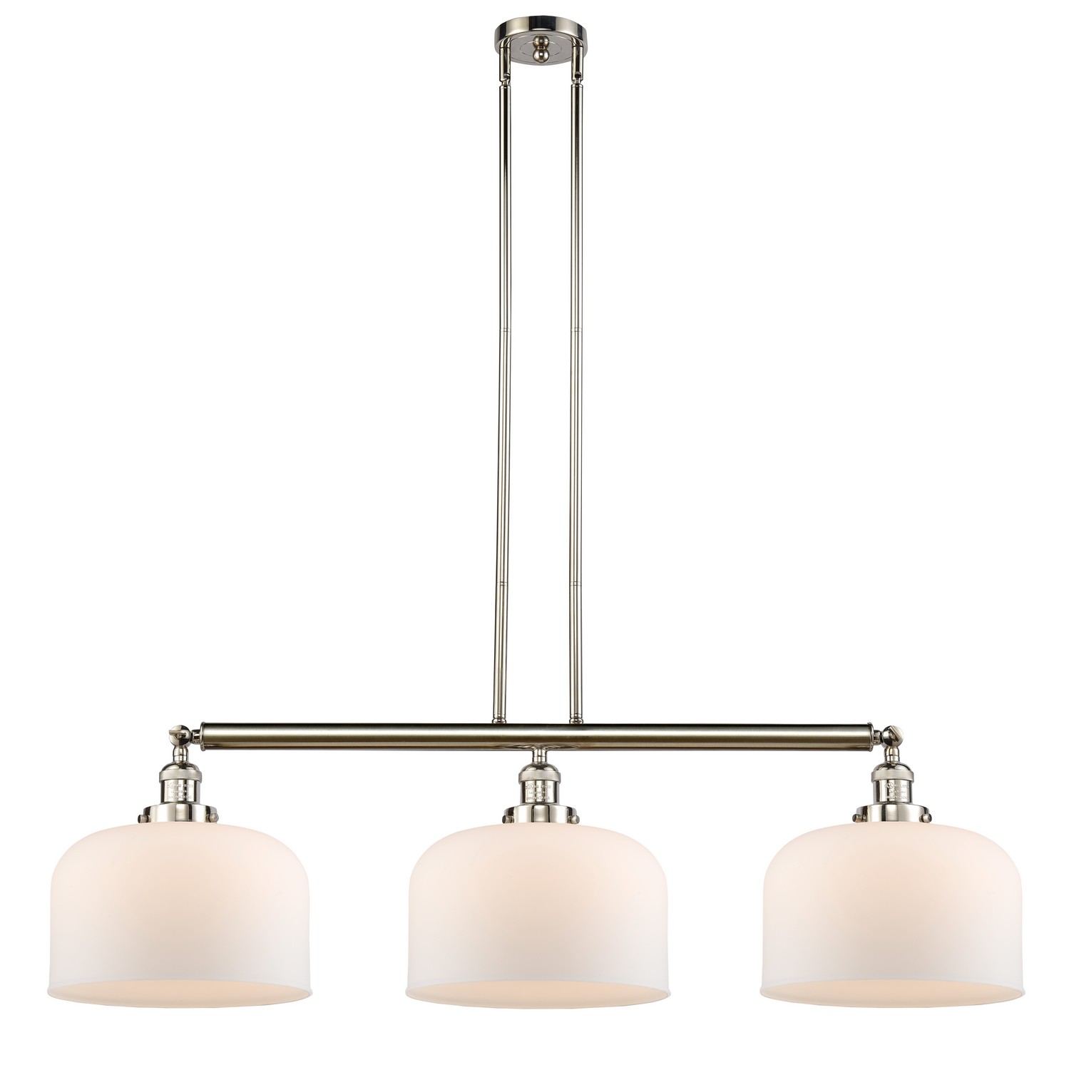 Three Light Island Pendant by Innovations - Franklin Restoration Collection, Polished Nickel Finish - 213-PN-G71-L