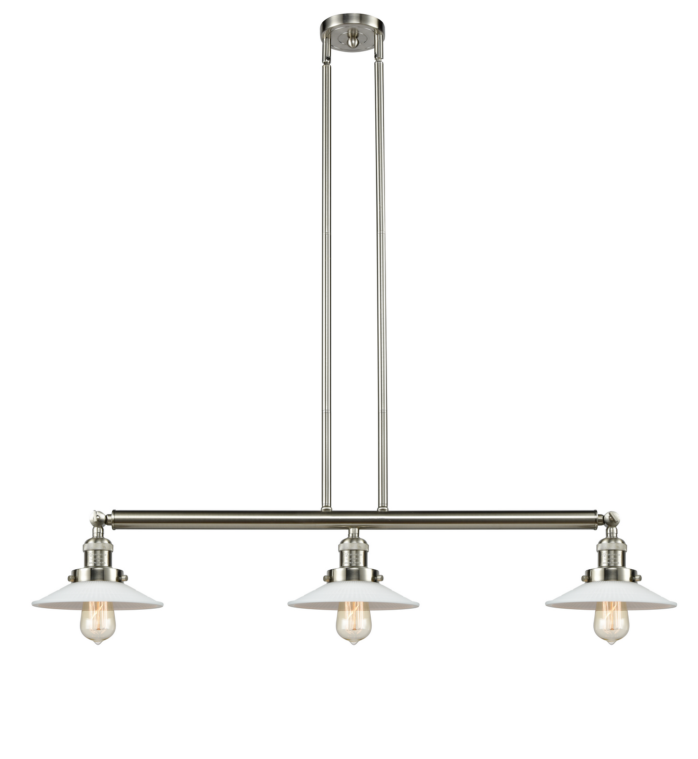 Three Light Island Pendant by Innovations - Franklin Restoration Collection, Brushed Satin Nickel Finish - 213-SN-G1