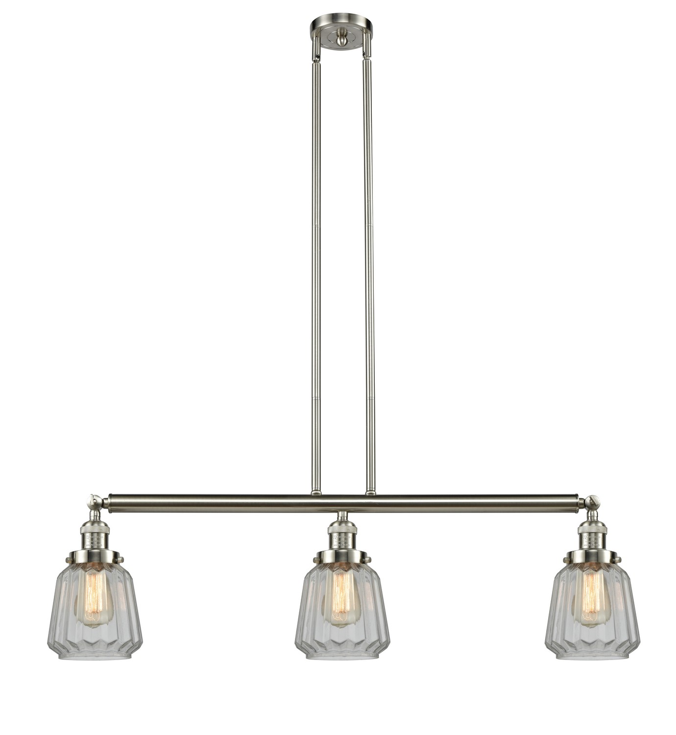 LED Island Pendant by Innovations - Franklin Restoration Collection, Brushed Satin Nickel Finish - 213-SN-G142-LED