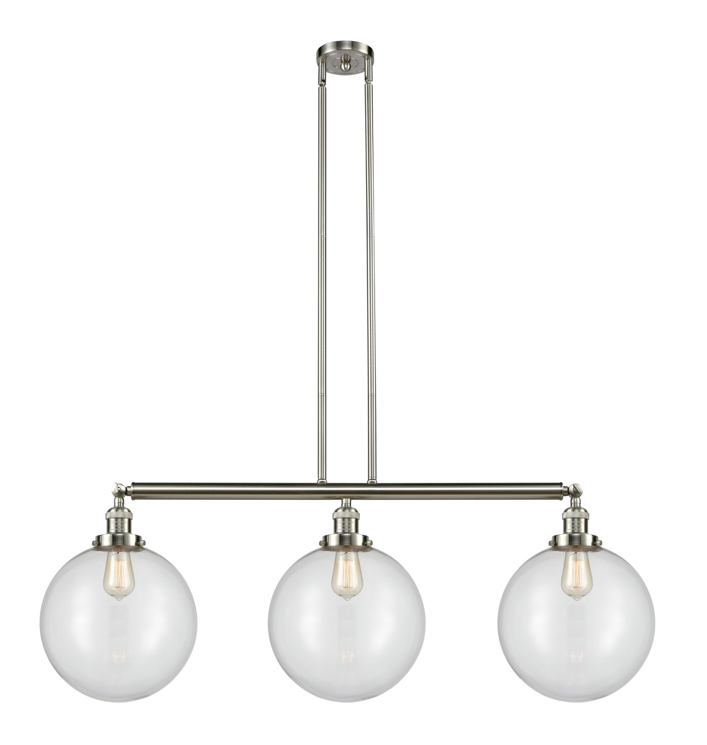 LED Island Pendant by Innovations - Franklin Restoration Collection, Brushed Satin Nickel Finish - 213-SN-G202-12-LED