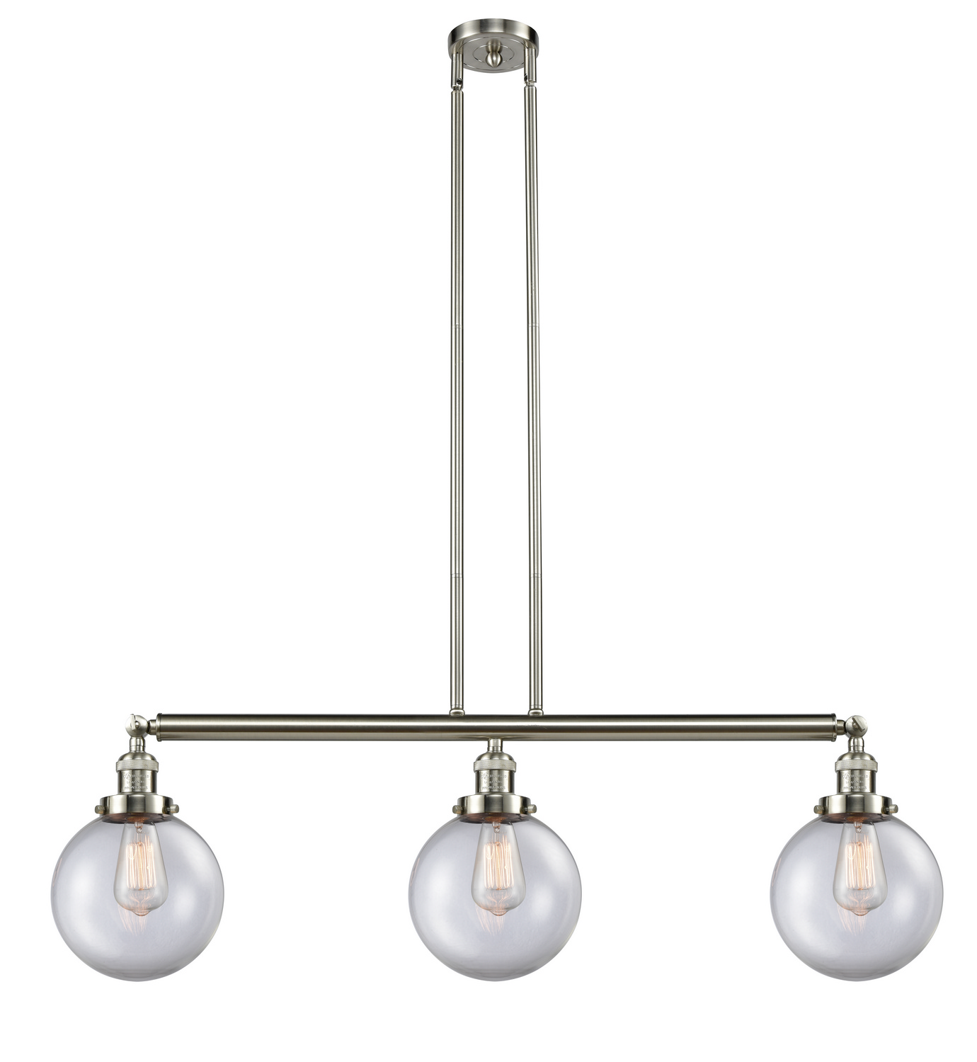 LED Island Pendant by Innovations - Franklin Restoration Collection, Brushed Satin Nickel Finish - 213-SN-G202-8-LED