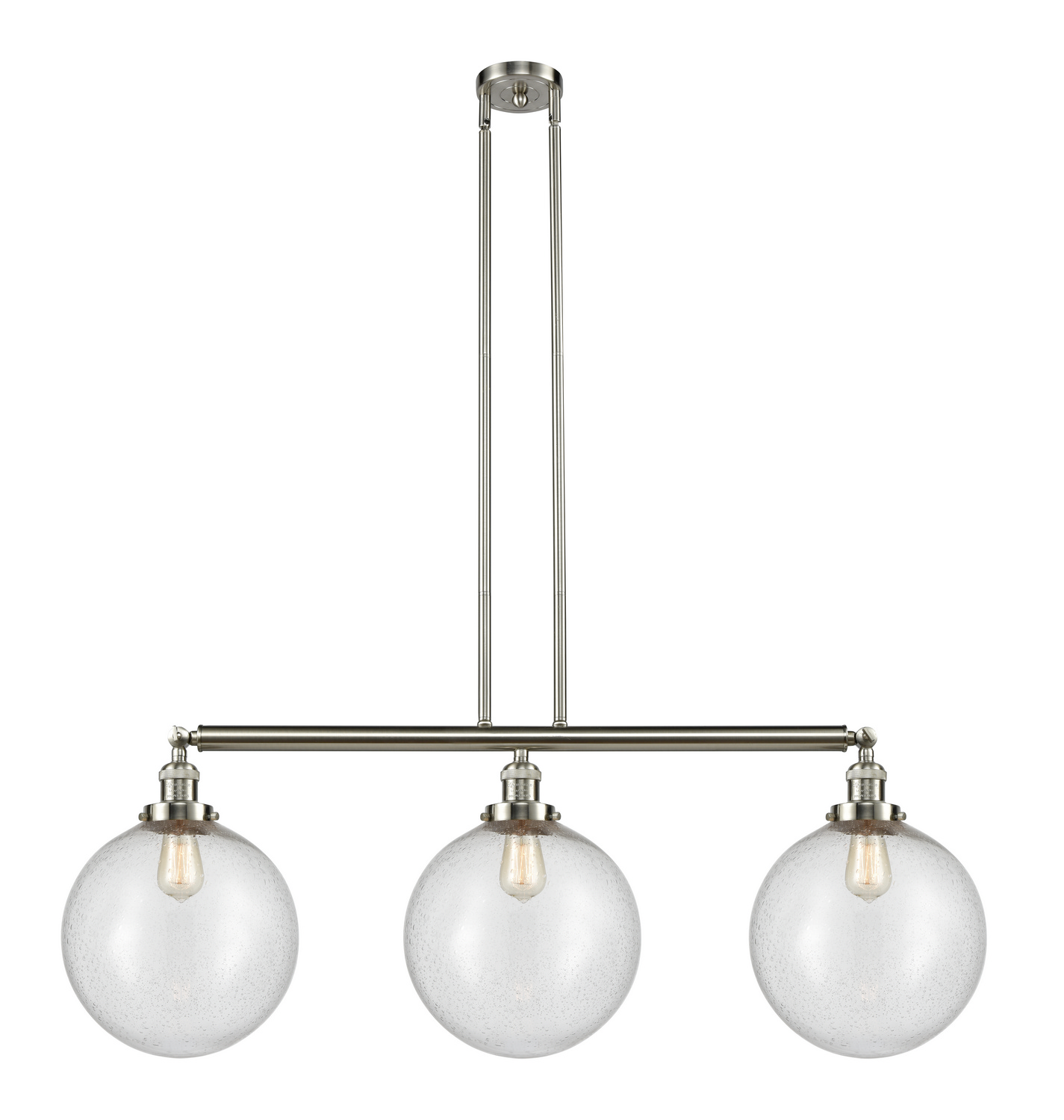 LED Island Pendant by Innovations - Franklin Restoration Collection, Brushed Satin Nickel Finish - 213-SN-G204-12-LED