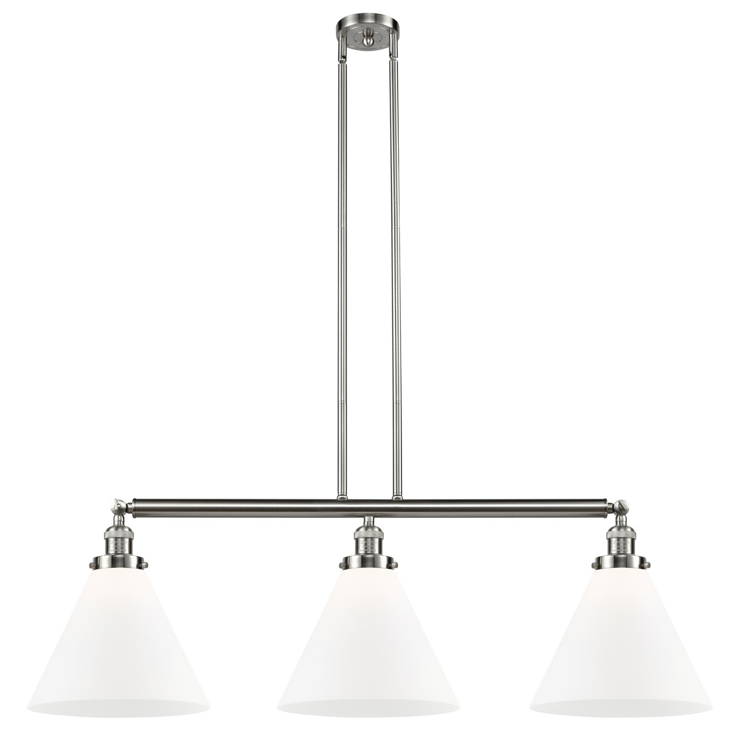 Three Light Island Pendant by Innovations - Franklin Restoration Collection, Brushed Satin Nickel Finish - 213-SN-G41-L