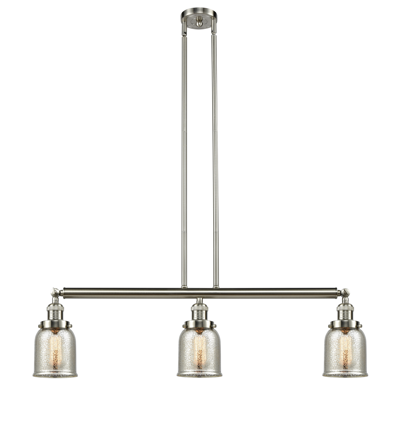 Three Light Island Pendant by Innovations - Franklin Restoration Collection, Brushed Satin Nickel Finish - 213-SN-G58