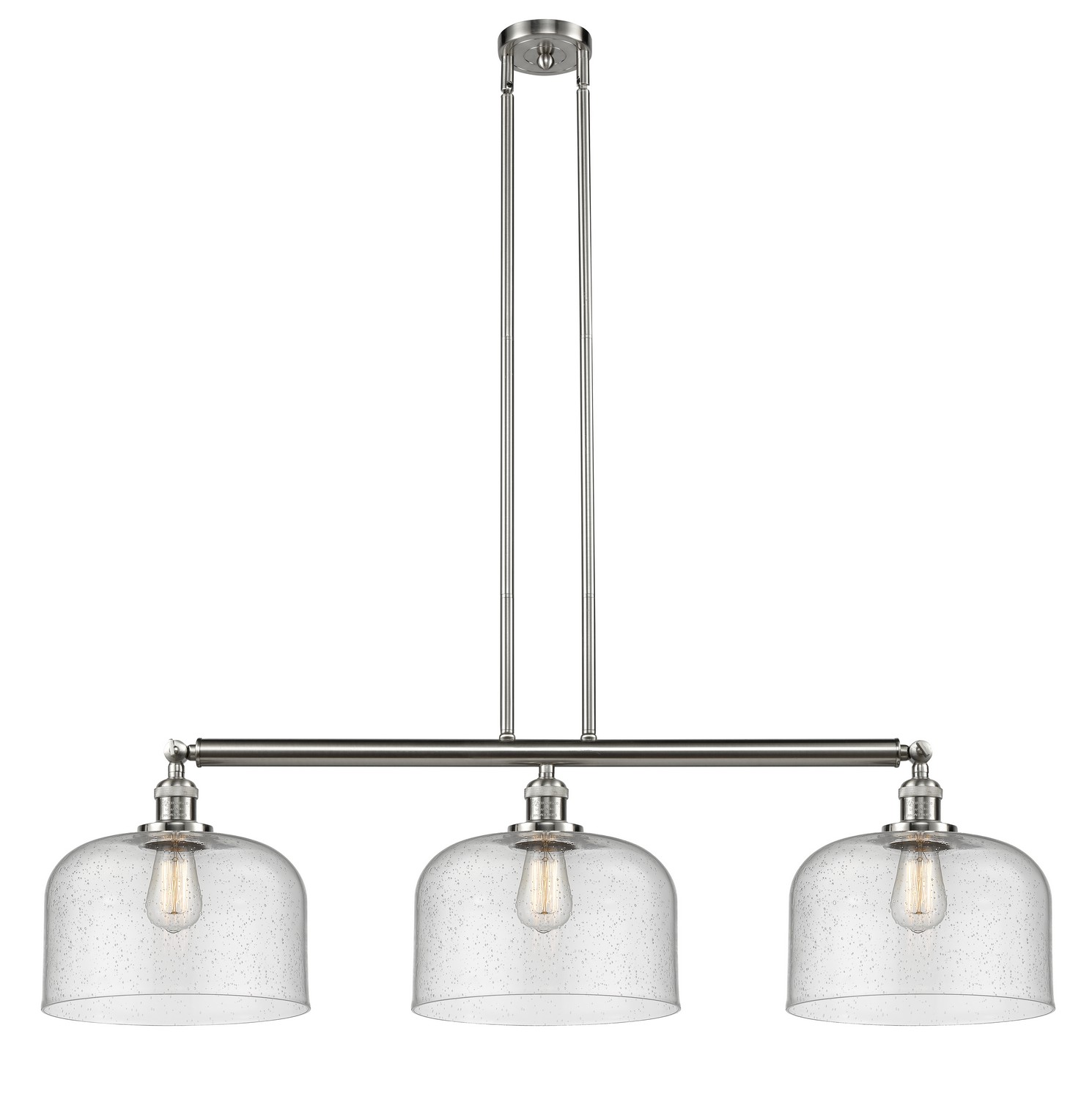 Three Light Island Pendant by Innovations - Franklin Restoration Collection, Brushed Satin Nickel Finish - 213-SN-G74-L