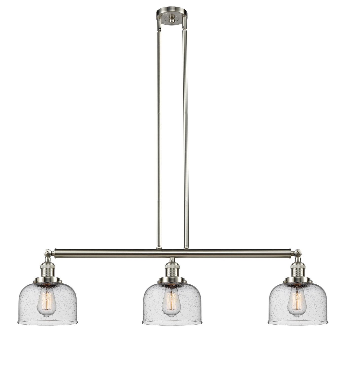 LED Island Pendant by Innovations - Franklin Restoration Collection, Brushed Satin Nickel Finish - 213-SN-G74-LED