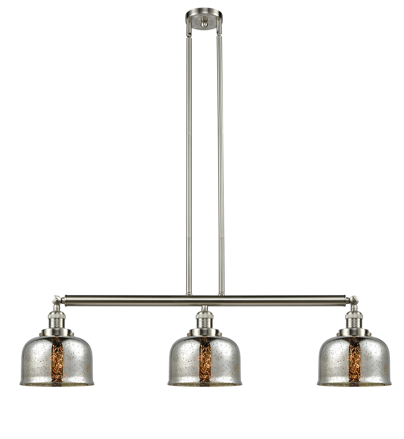 Three Light Island Pendant by Innovations - Franklin Restoration Collection, Brushed Satin Nickel Finish - 213-SN-G78
