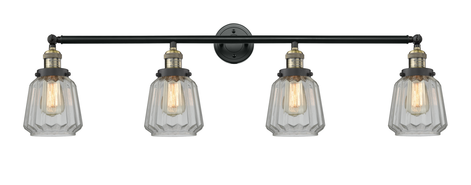 Four Light Bath Vanity by Innovations - Franklin Restoration Collection, Black Antique Brass Finish - 215-BAB-G142