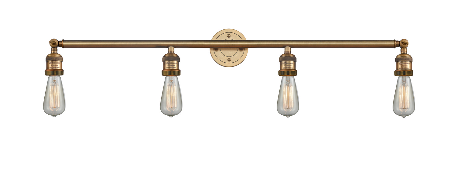Four Light Bath Vanity by Innovations - Franklin Restoration Collection, Brushed Brass Finish - 215-BB