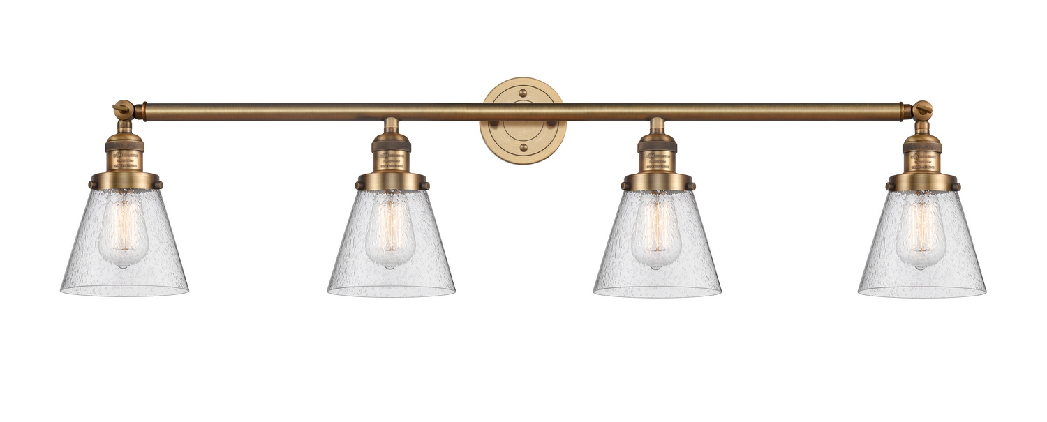 Four Light Bath Vanity by Innovations - Franklin Restoration Collection, Brushed Brass Finish - 215-BB-G64