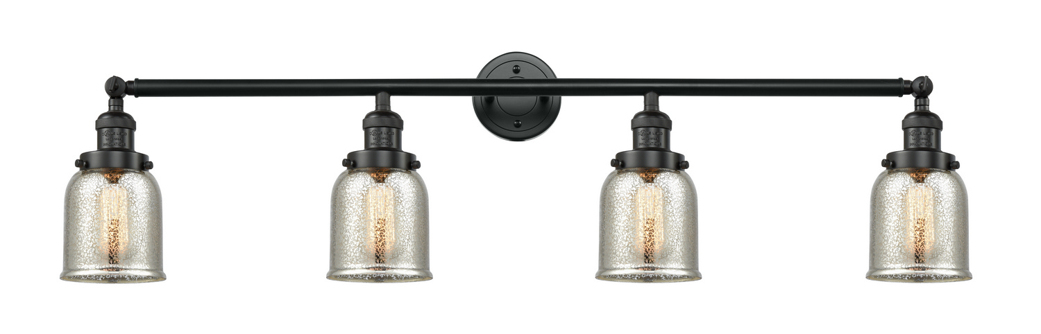 Four Light Bath Vanity by Innovations - Franklin Restoration Collection, Matte Black Finish - 215-BK-G58