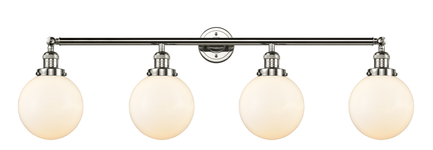 Four Light Bath Vanity by Innovations - Franklin Restoration Collection, Polished Nickel Finish - 215-PN-G201-8