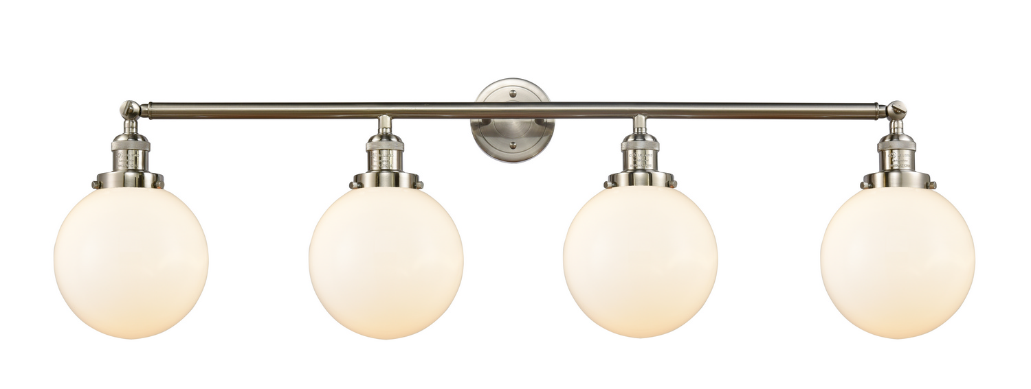 Four Light Bath Vanity by Innovations - Franklin Restoration Collection, Brushed Satin Nickel Finish - 215-SN-G201-8