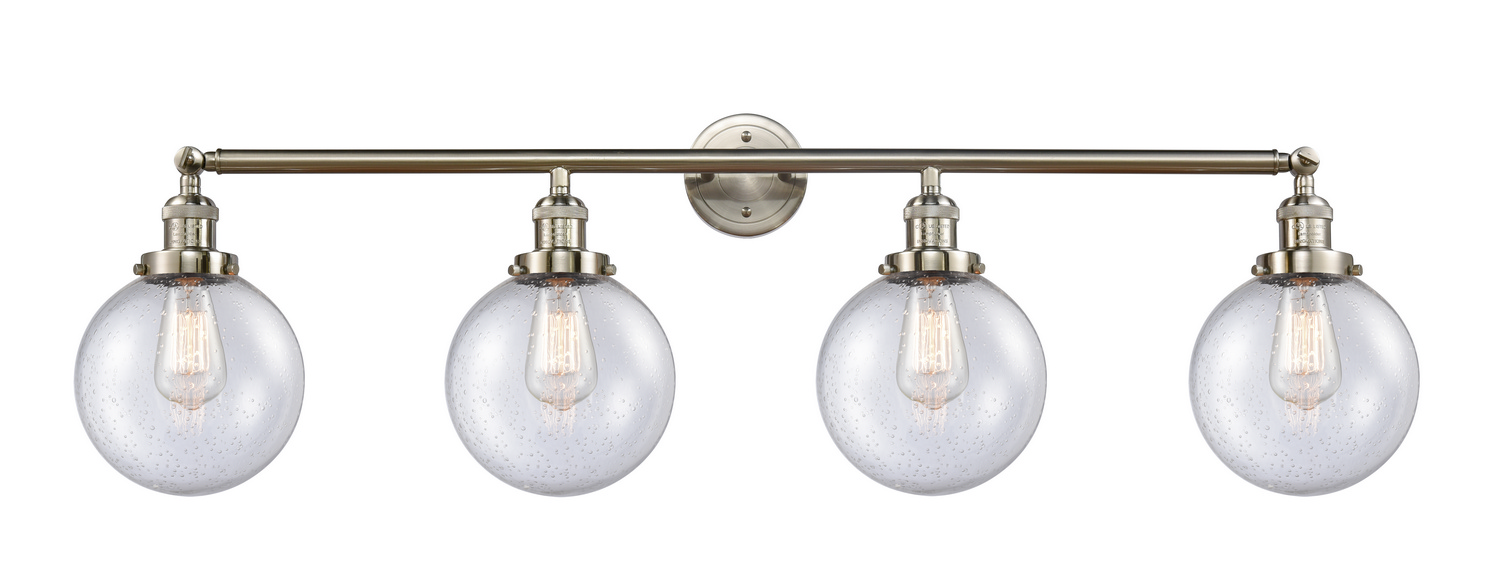 Four Light Bath Vanity by Innovations - Franklin Restoration Collection, Brushed Satin Nickel Finish - 215-SN-G204-8