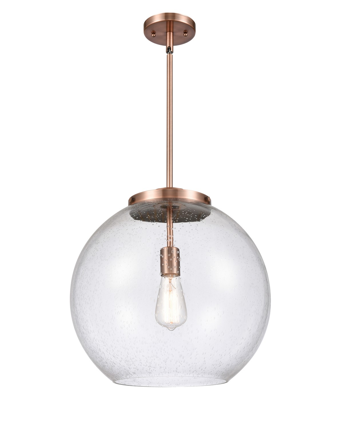 LED Pendant by Innovations - Essex Collection, Antique Copper Finish - 221-1S-AC-G124-16-LED