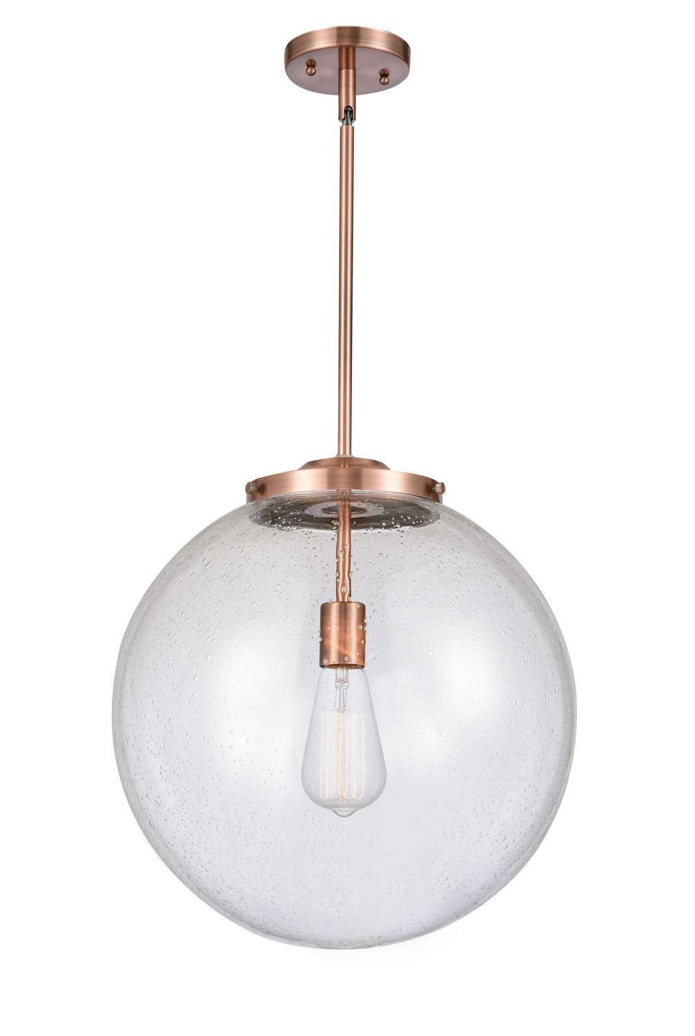 One Light Pendant by Innovations - Essex Collection, Antique Copper Finish - 221-1S-AC-G204-16