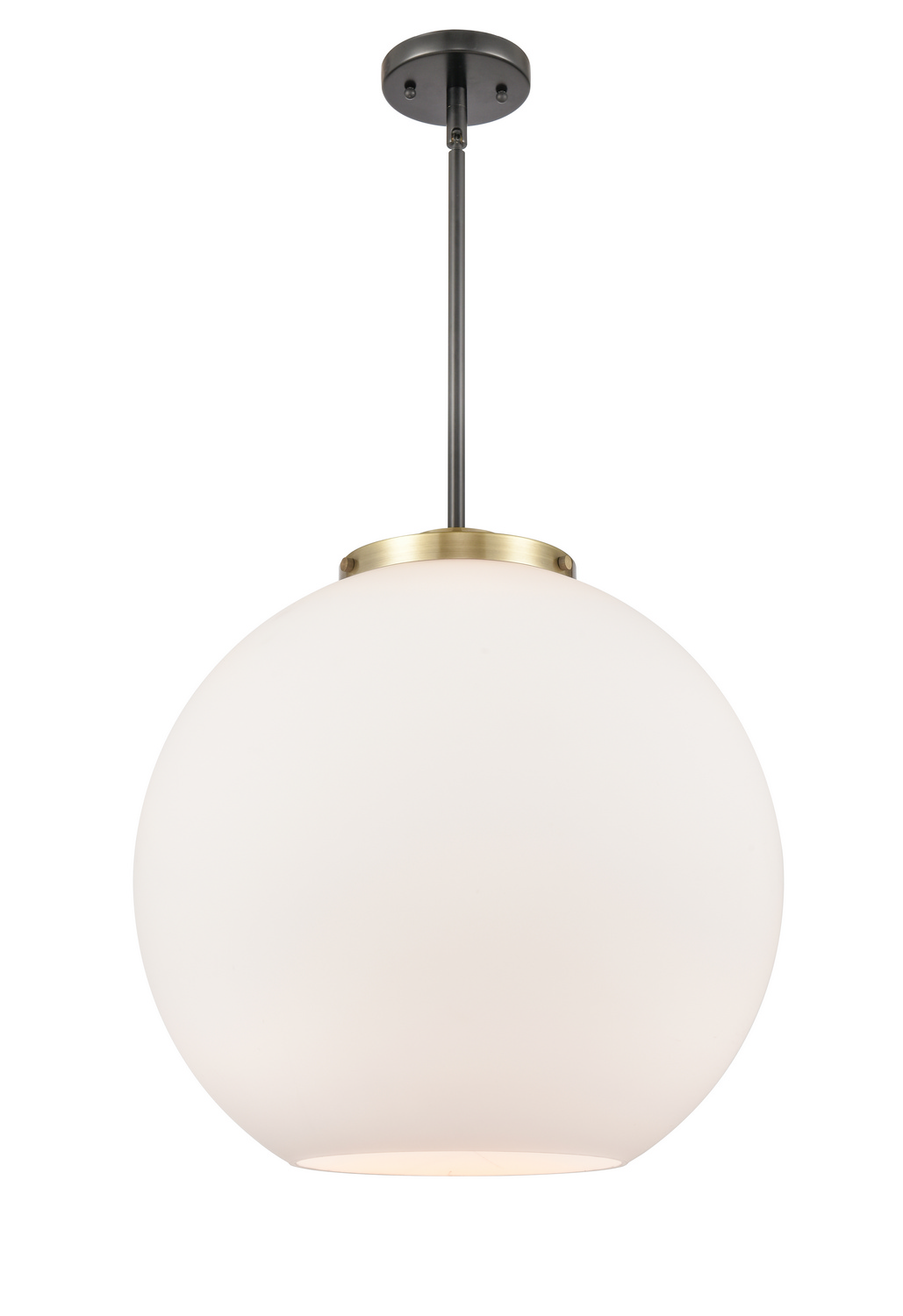 One Light Pendant by Innovations - Essex Collection, Black Antique Brass Finish - 221-1S-BAB-G121-18