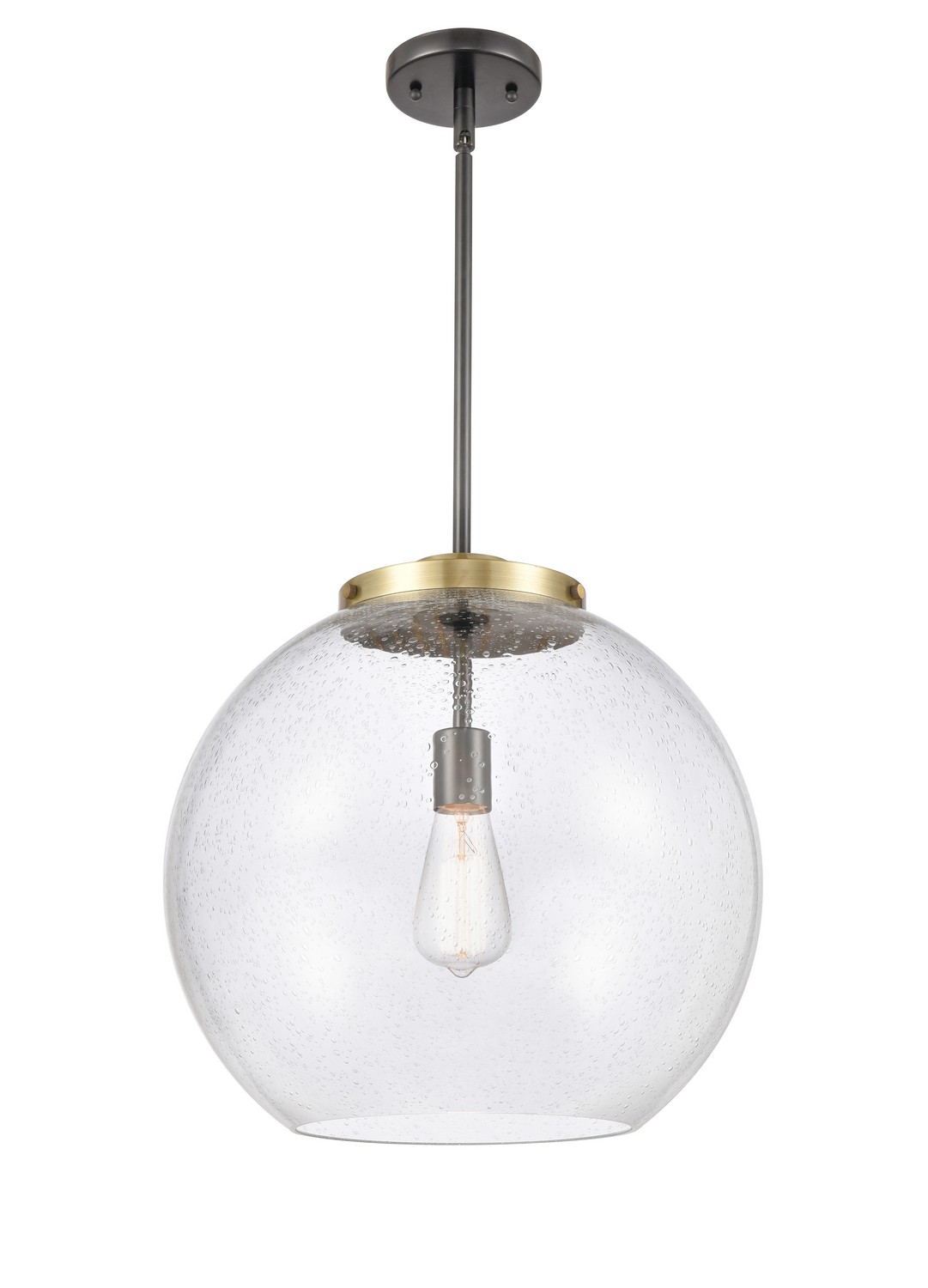 LED Pendant by Innovations - Essex Collection, Black Antique Brass Finish - 221-1S-BAB-G124-16-LED