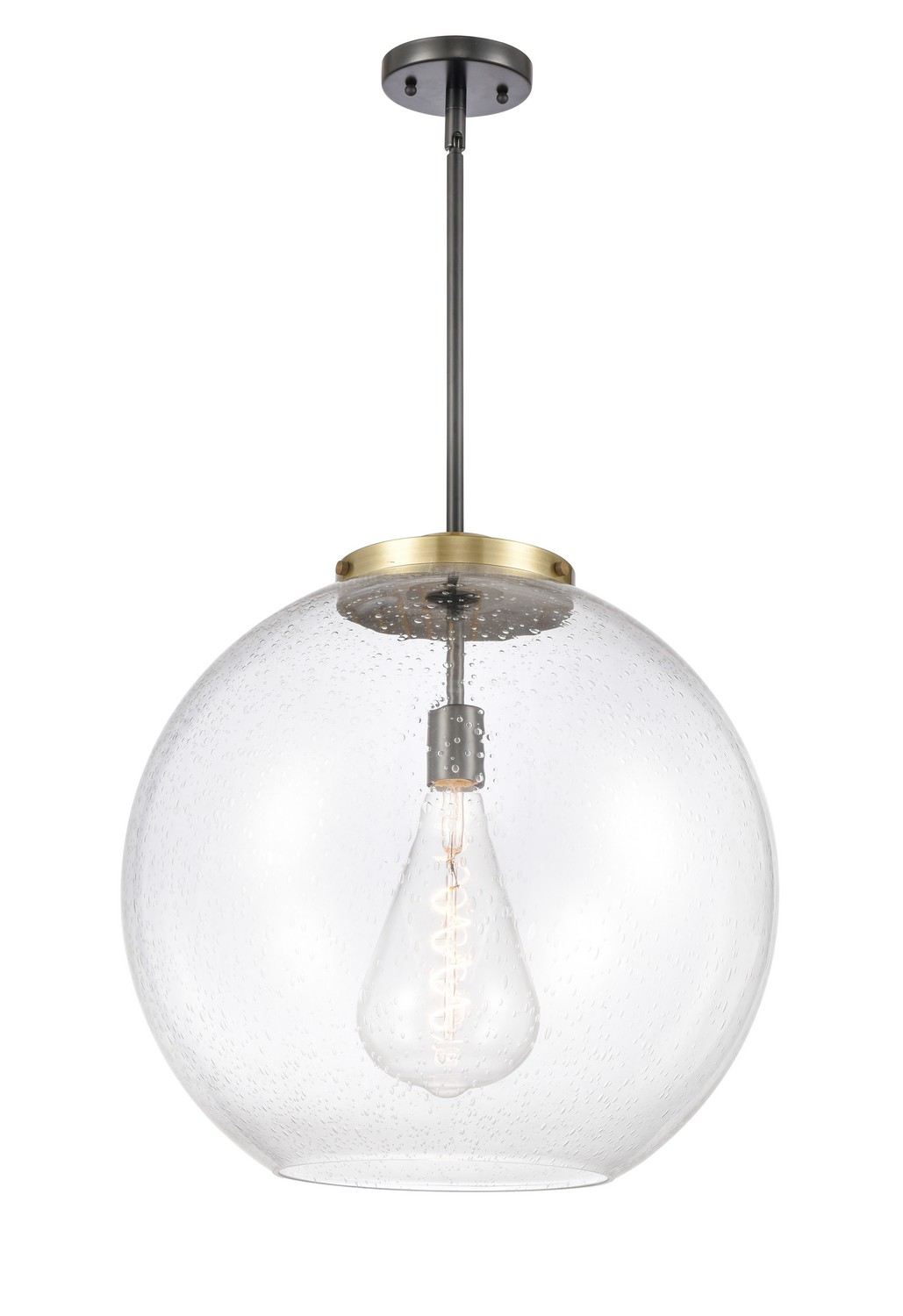 LED Pendant by Innovations - Essex Collection, Black Antique Brass Finish - 221-1S-BAB-G124-18-LED