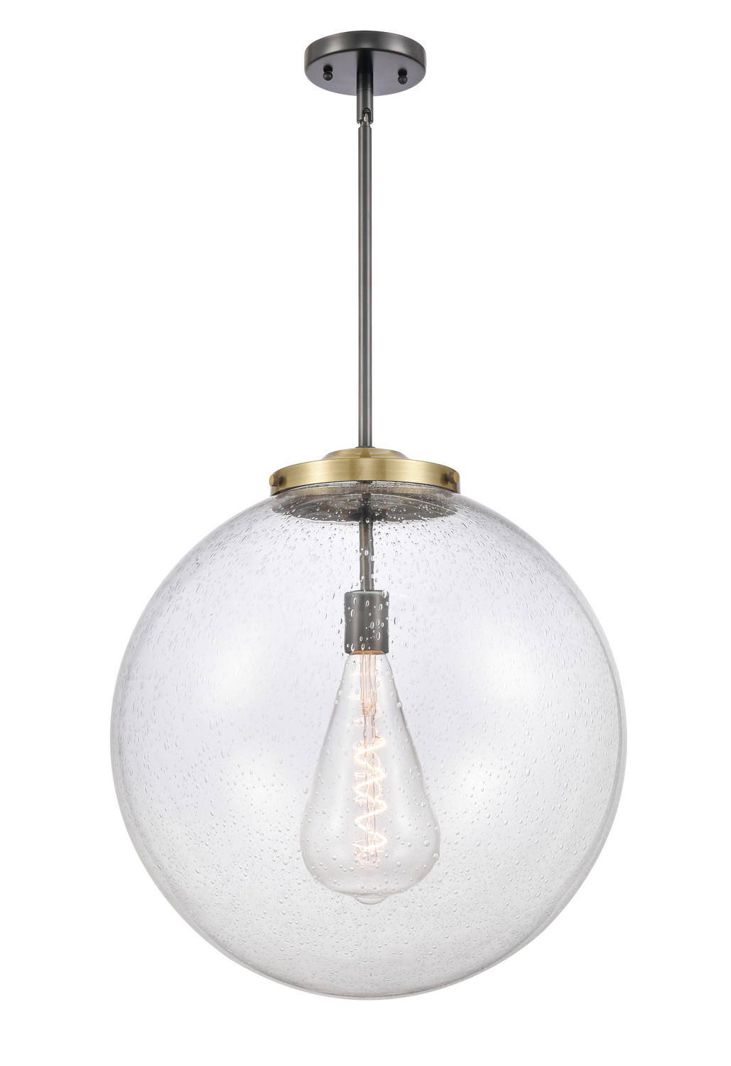 LED Pendant by Innovations - Essex Collection, Black Antique Brass Finish - 221-1S-BAB-G204-18-LED