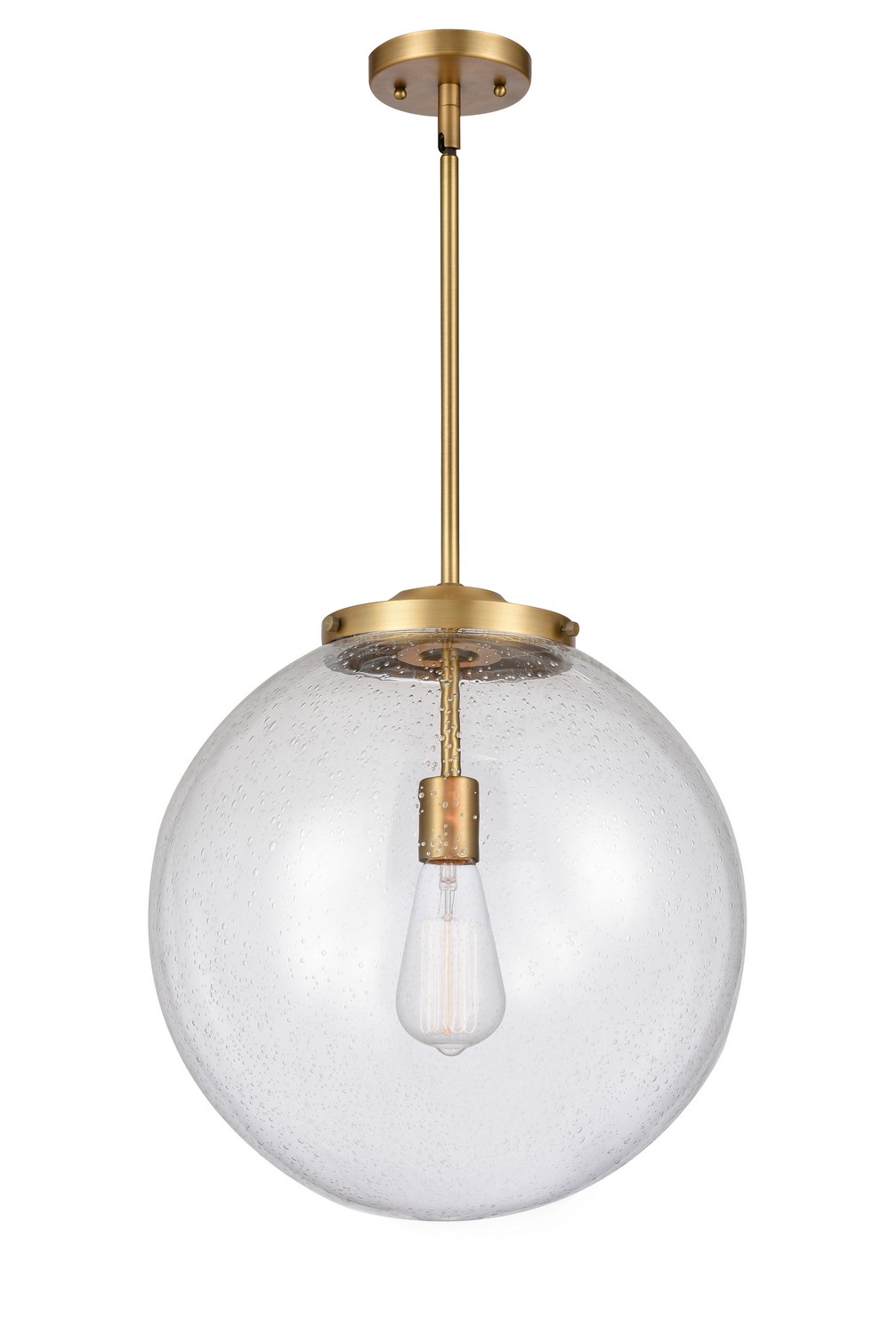 LED Pendant by Innovations - Essex Collection, Brushed Brass Finish - 221-1S-BB-G204-16-LED