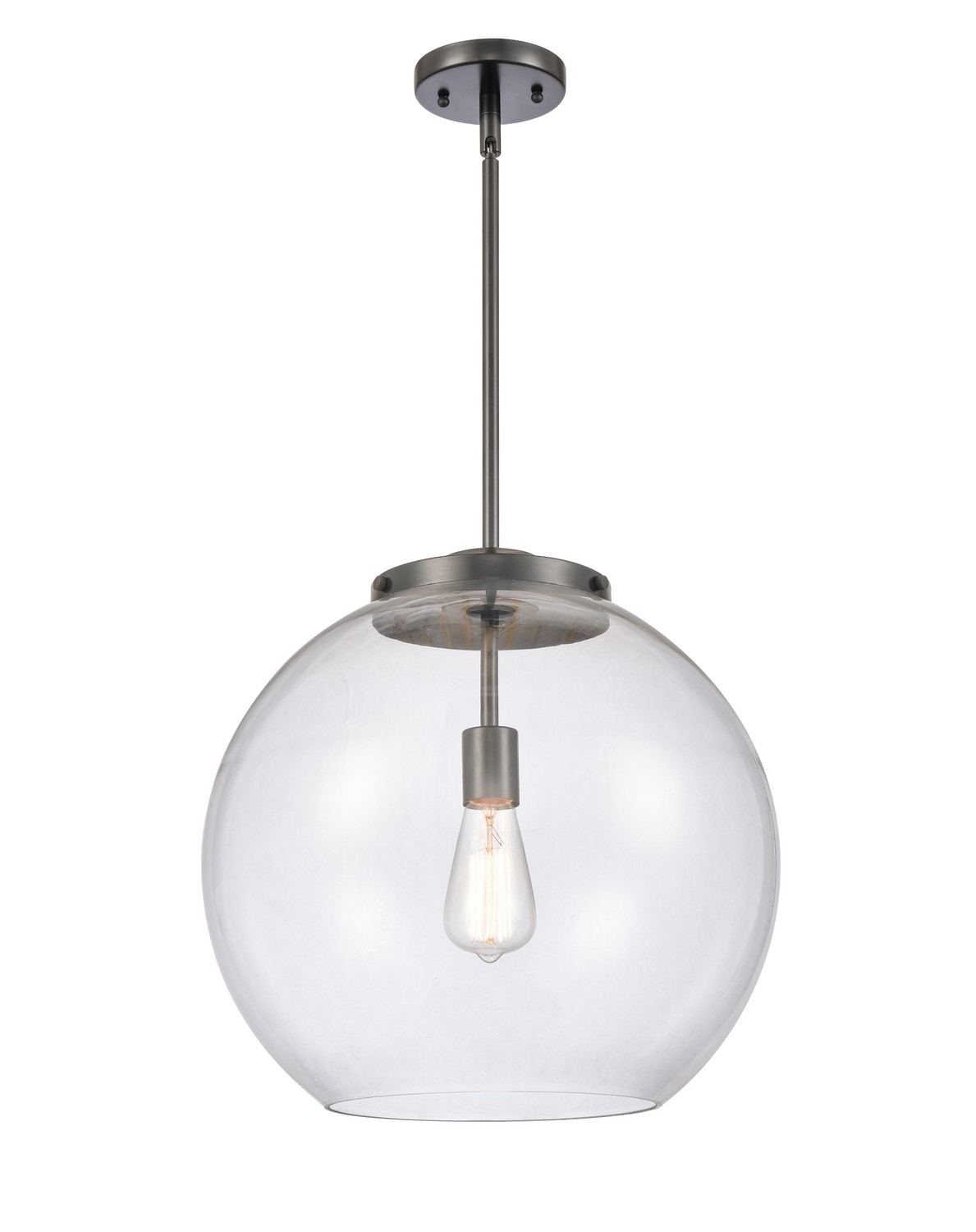 LED Pendant by Innovations - Essex Collection, Matte Black Finish - 221-1S-BK-G122-16-LED