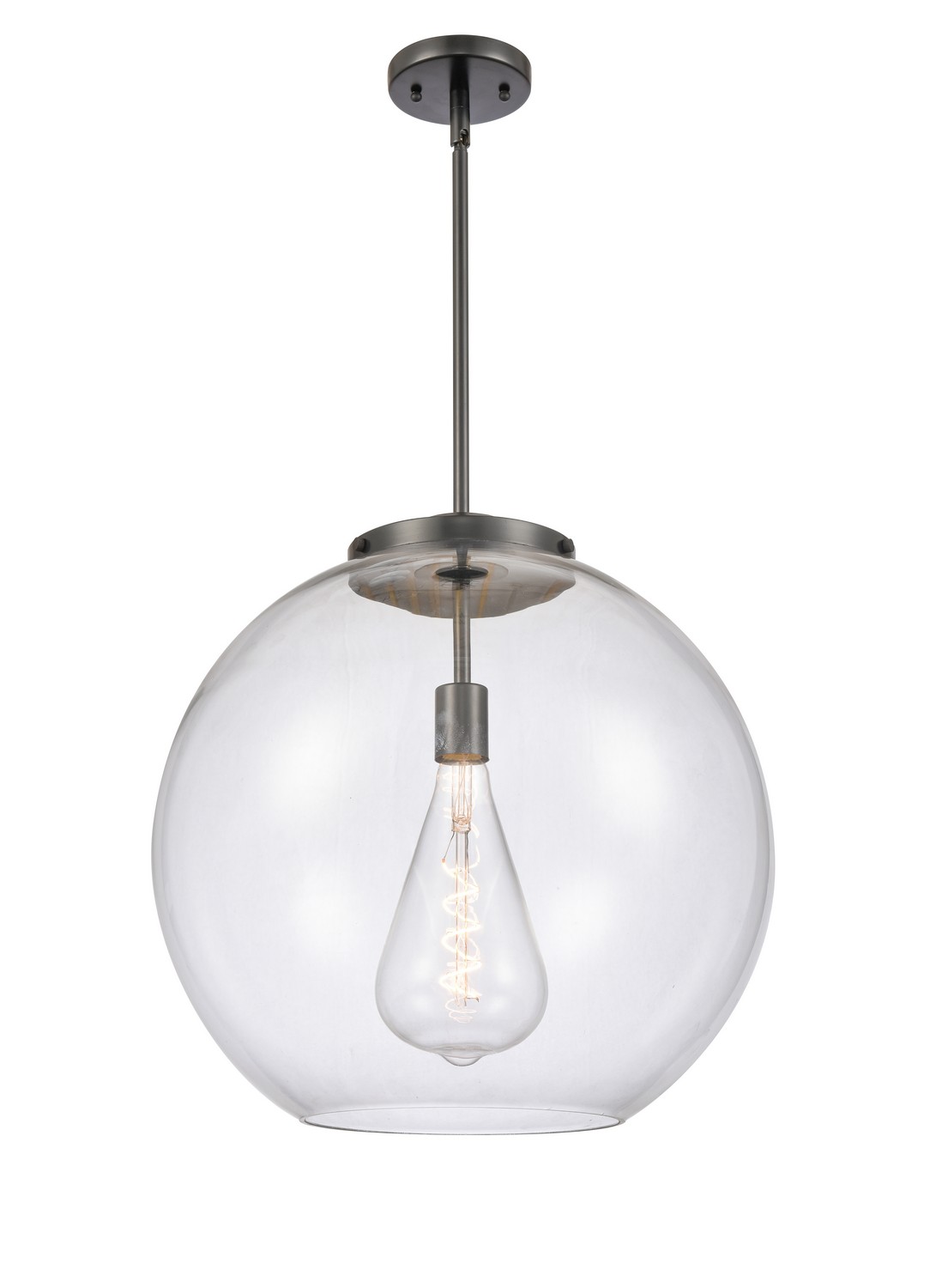 LED Pendant by Innovations - Essex Collection, Matte Black Finish - 221-1S-BK-G122-18-LED