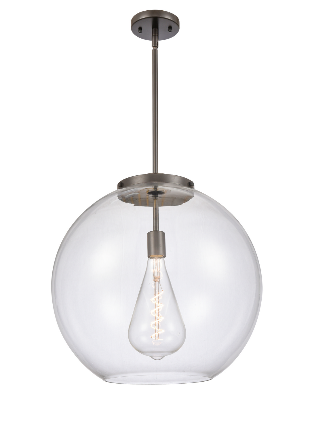 One Light Pendant by Innovations - Essex Collection, Oil Rubbed Bronze Finish - 221-1S-OB-G122-18