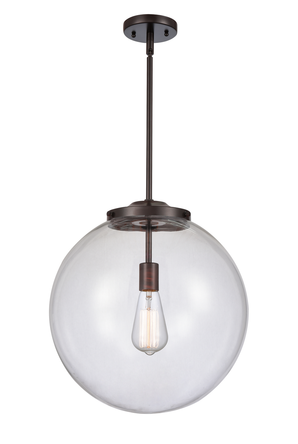 One Light Pendant by Innovations - Essex Collection, Oil Rubbed Bronze Finish - 221-1S-OB-G202-16