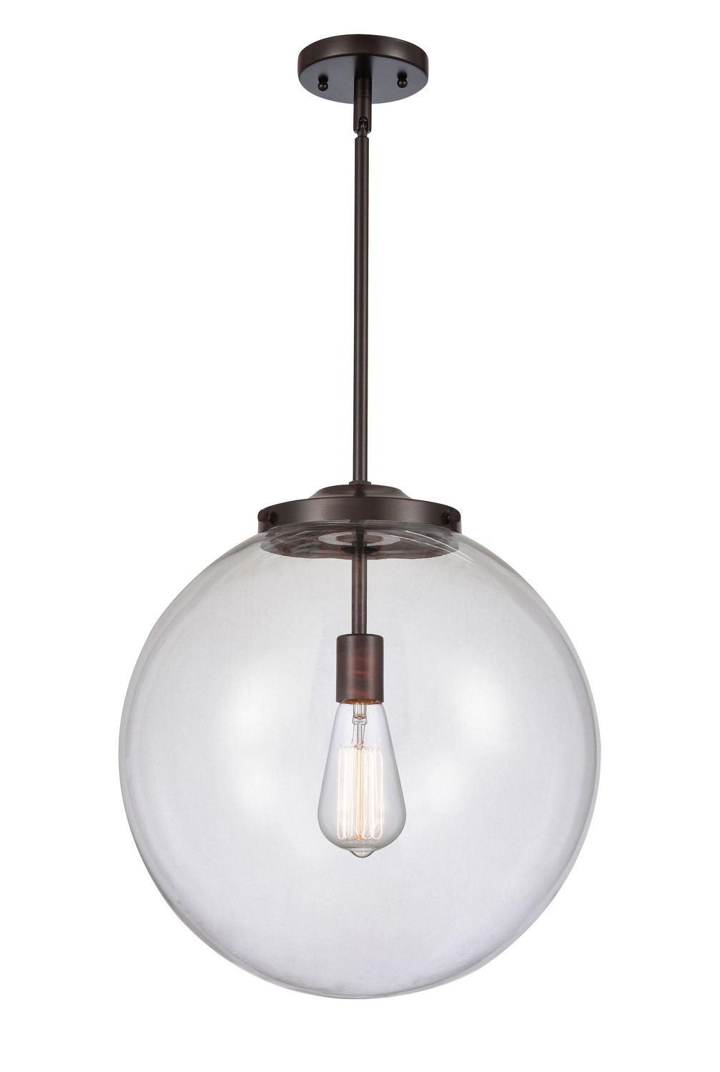 LED Pendant by Innovations - Essex Collection, Oil Rubbed Bronze Finish - 221-1S-OB-G202-16-LED