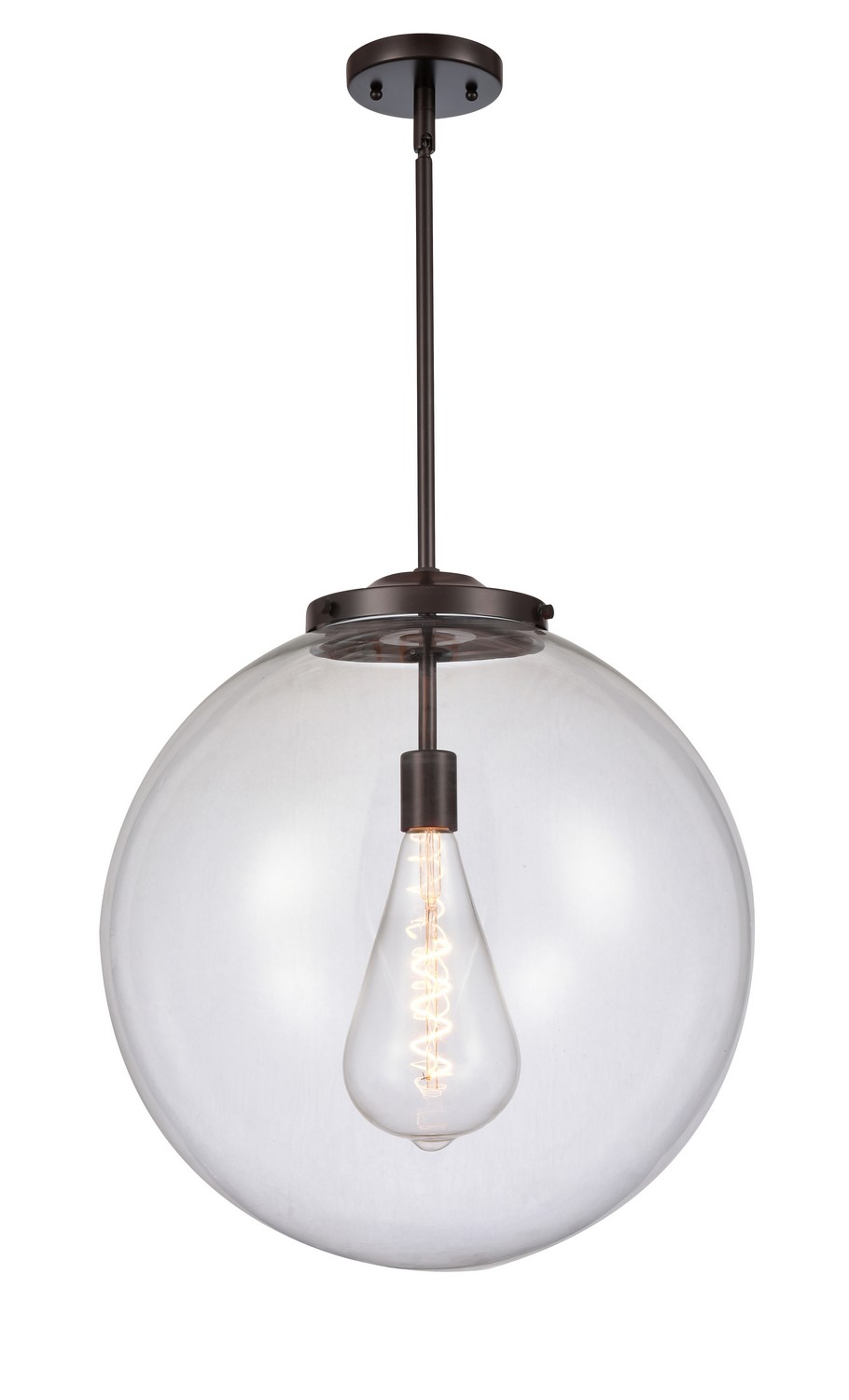 LED Pendant by Innovations - Essex Collection, Oil Rubbed Bronze Finish - 221-1S-OB-G202-18-LED