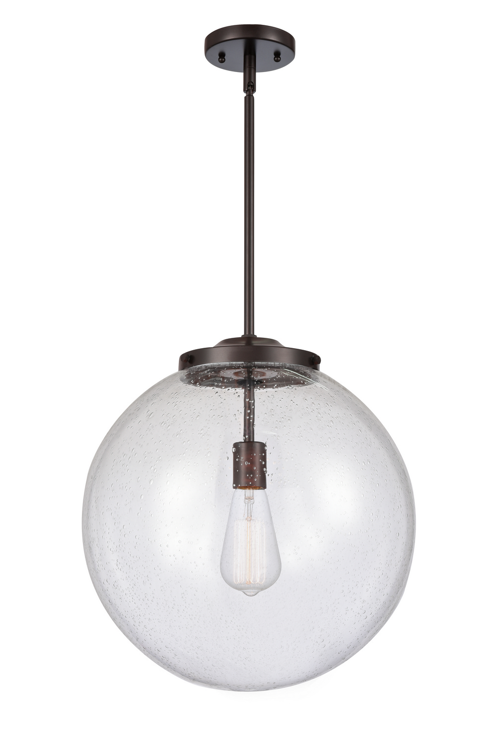 One Light Pendant by Innovations - Essex Collection, Oil Rubbed Bronze Finish - 221-1S-OB-G204-16