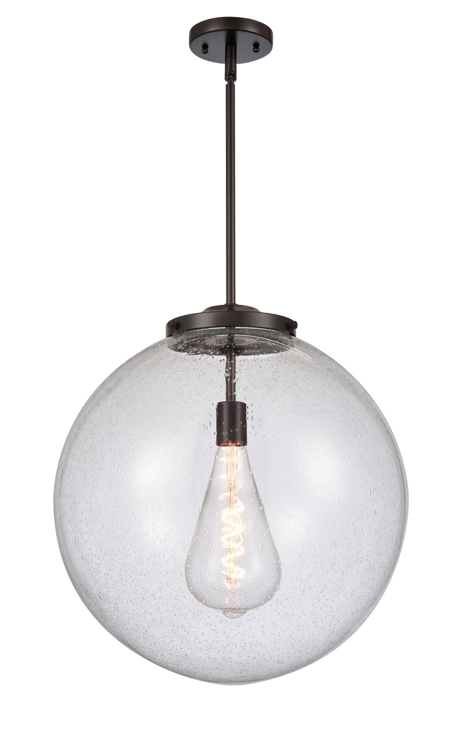 One Light Pendant by Innovations - Essex Collection, Oil Rubbed Bronze Finish - 221-1S-OB-G204-18