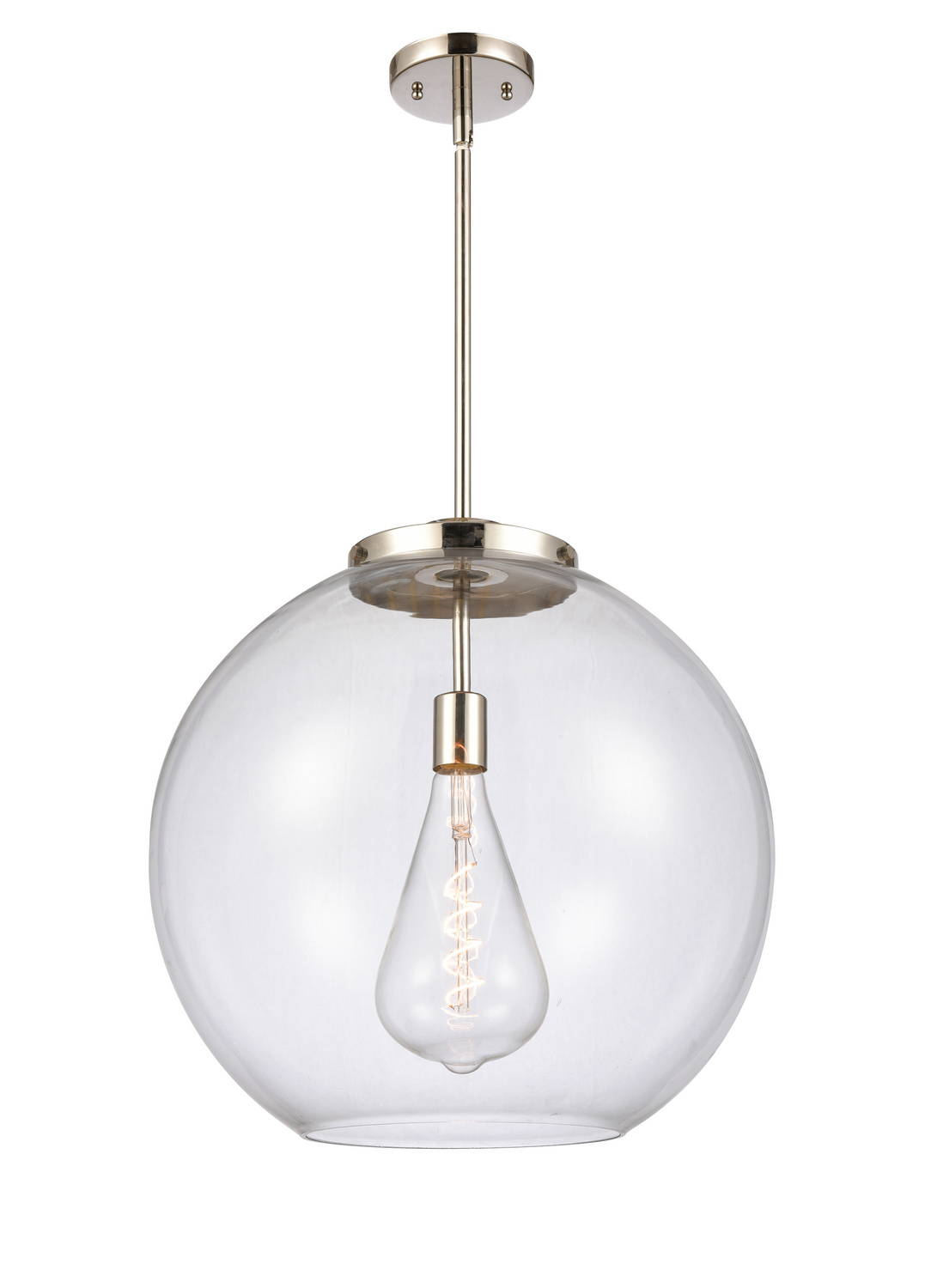 One Light Pendant by Innovations - Essex Collection, Polished Nickel Finish - 221-1S-PN-G122-18