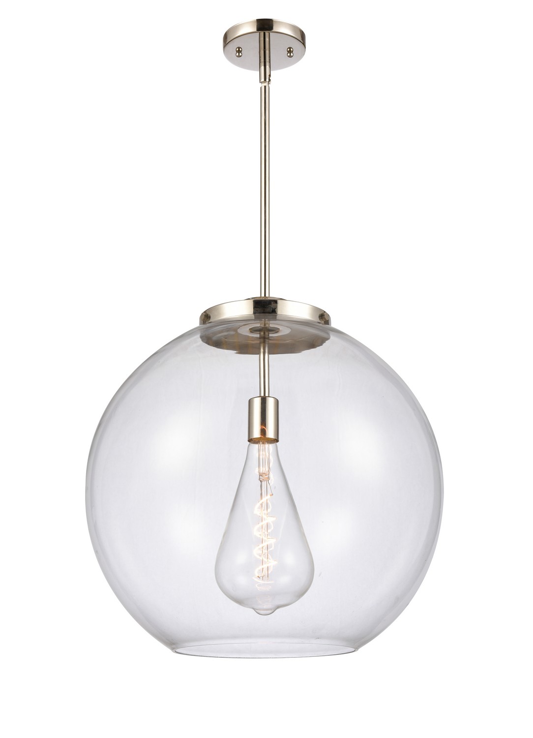 LED Pendant by Innovations - Essex Collection, Polished Nickel Finish - 221-1S-PN-G122-18-LED