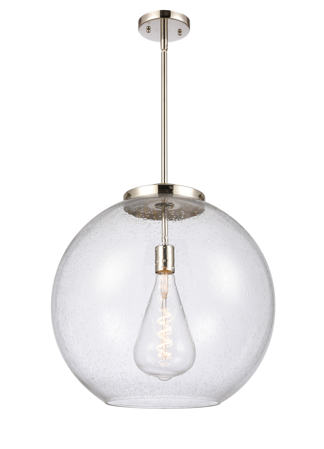 One Light Pendant by Innovations - Essex Collection, Polished Nickel Finish - 221-1S-PN-G124-18